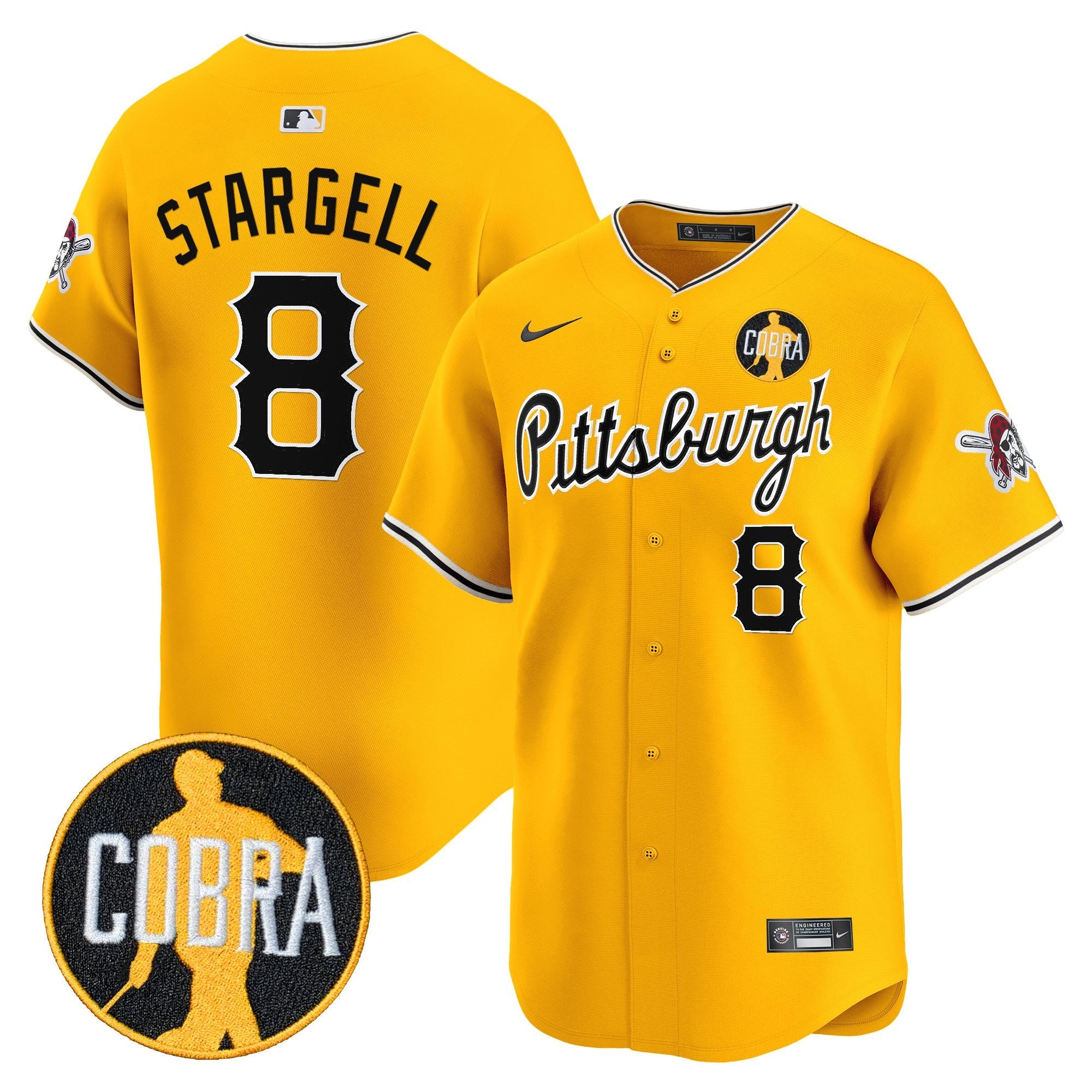 Men’s Pittsburgh ‘Dave Parker Cobra Patch’ Vapor Premier Limited Jersey