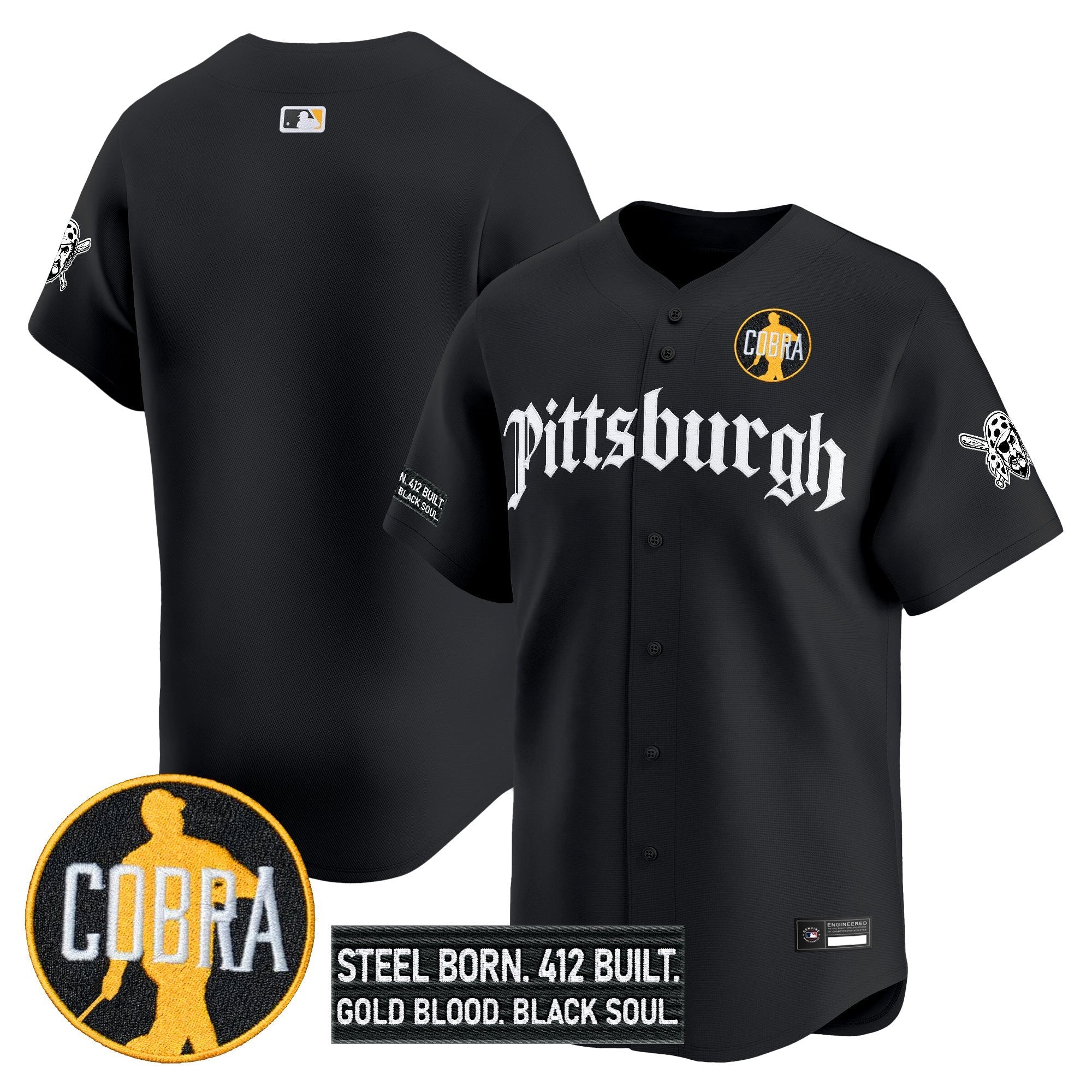 Men’s Pittsburgh ‘Dave Parker Cobra Patch’ Vapor Premier Limited Jersey
