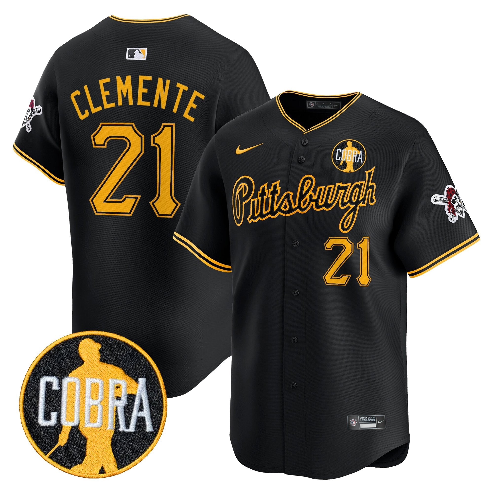 Men’s Pittsburgh ‘Dave Parker Cobra Patch’ Vapor Premier Limited Jersey