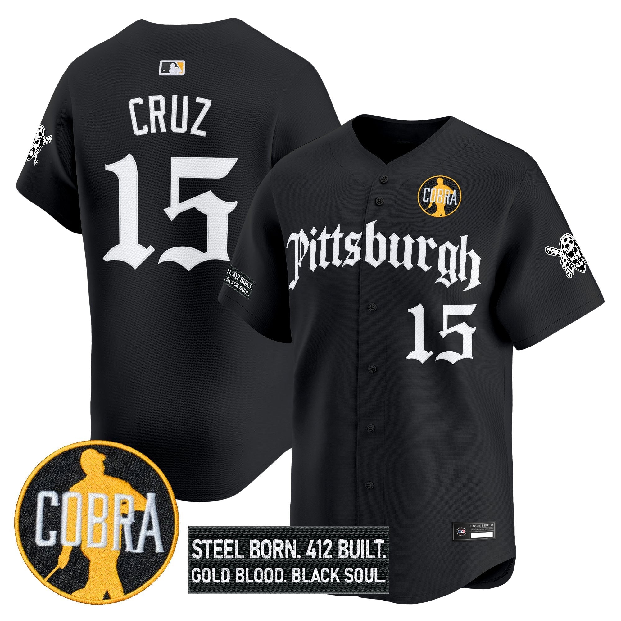 Men’s Pittsburgh ‘Dave Parker Cobra Patch’ Vapor Premier Limited Jersey