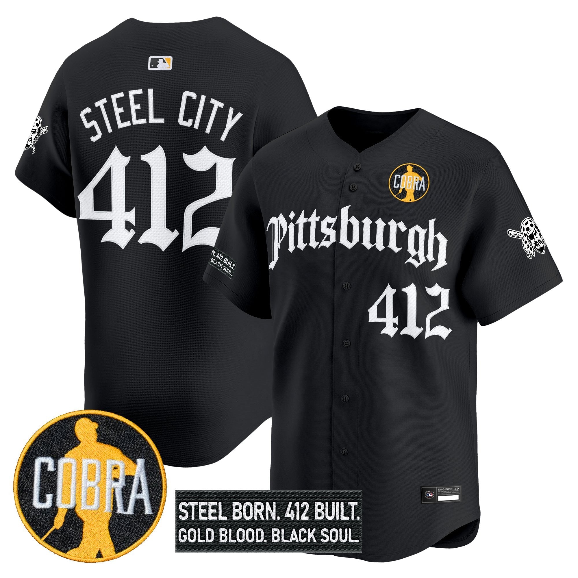 Men’s Pittsburgh ‘Dave Parker Cobra Patch’ Vapor Premier Limited Jersey