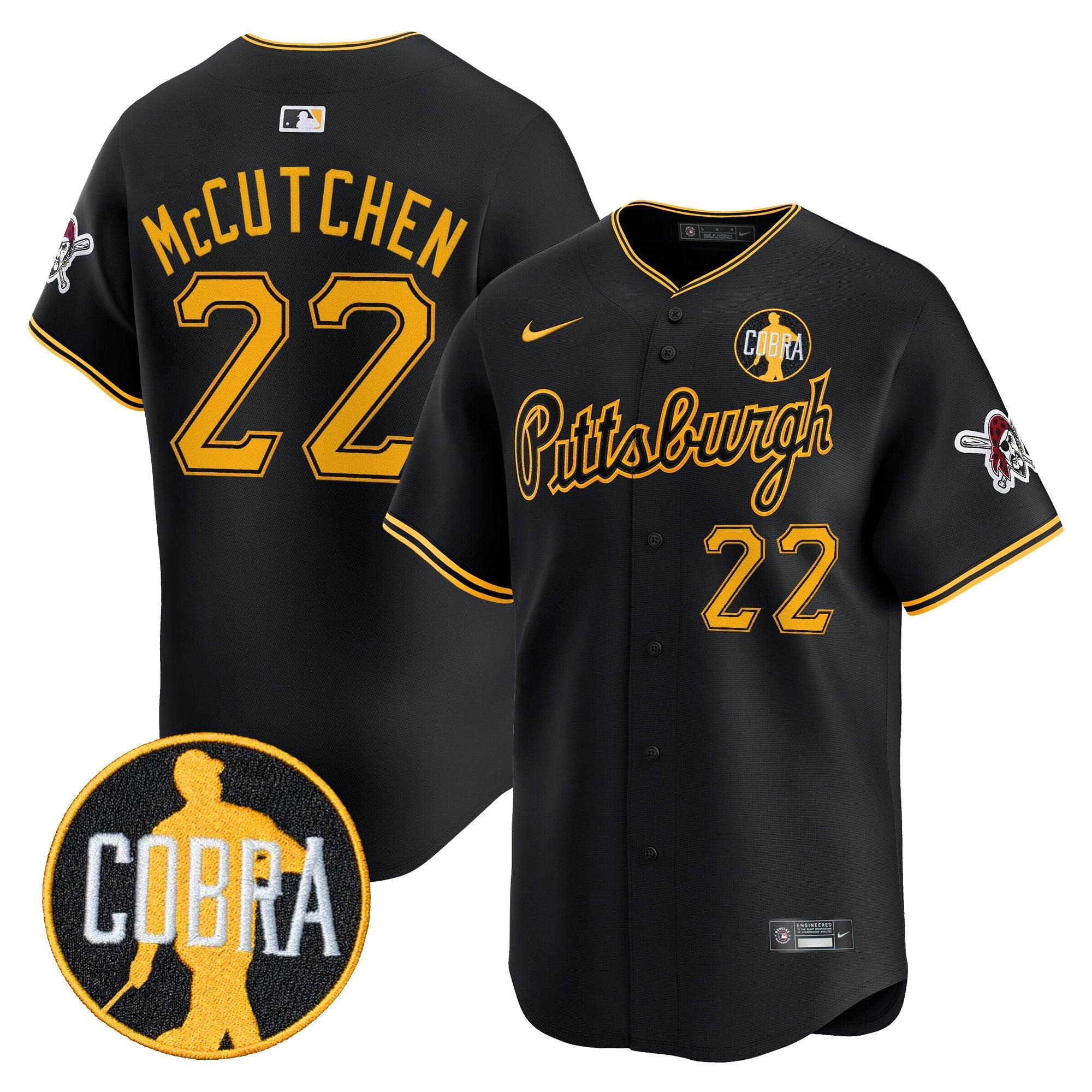 Men’s Pittsburgh ‘Dave Parker Cobra Patch’ Vapor Premier Limited Jersey