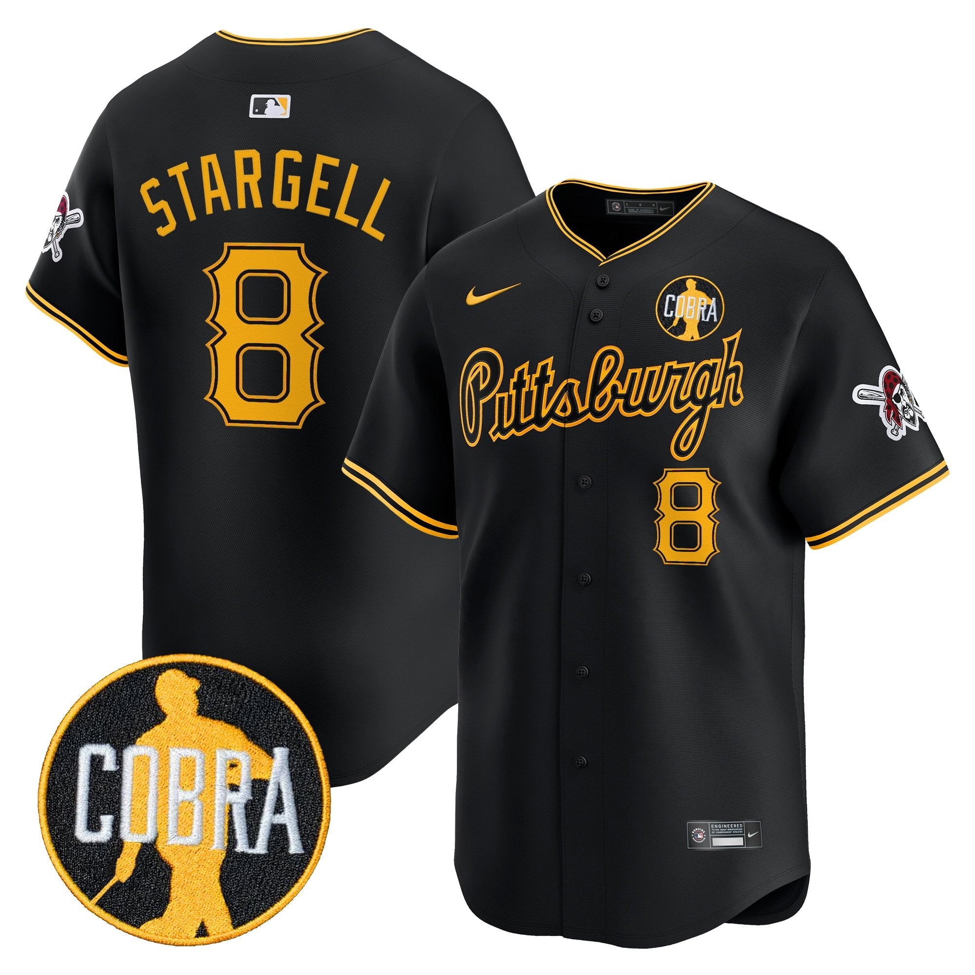 Men’s Pittsburgh ‘Dave Parker Cobra Patch’ Vapor Premier Limited Jersey