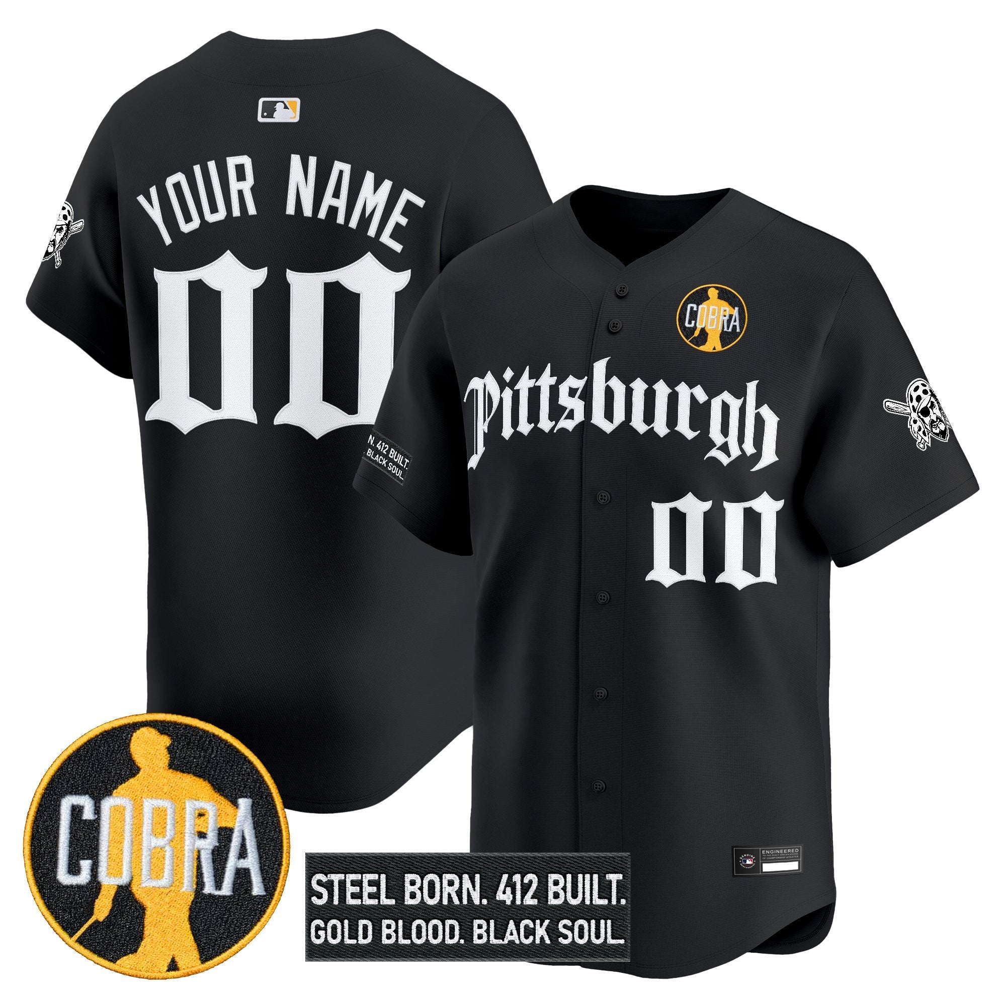 Pittsburgh ‘Dave Parker Cobra Patch’ Vapor Premier Limited Custom Jersey
