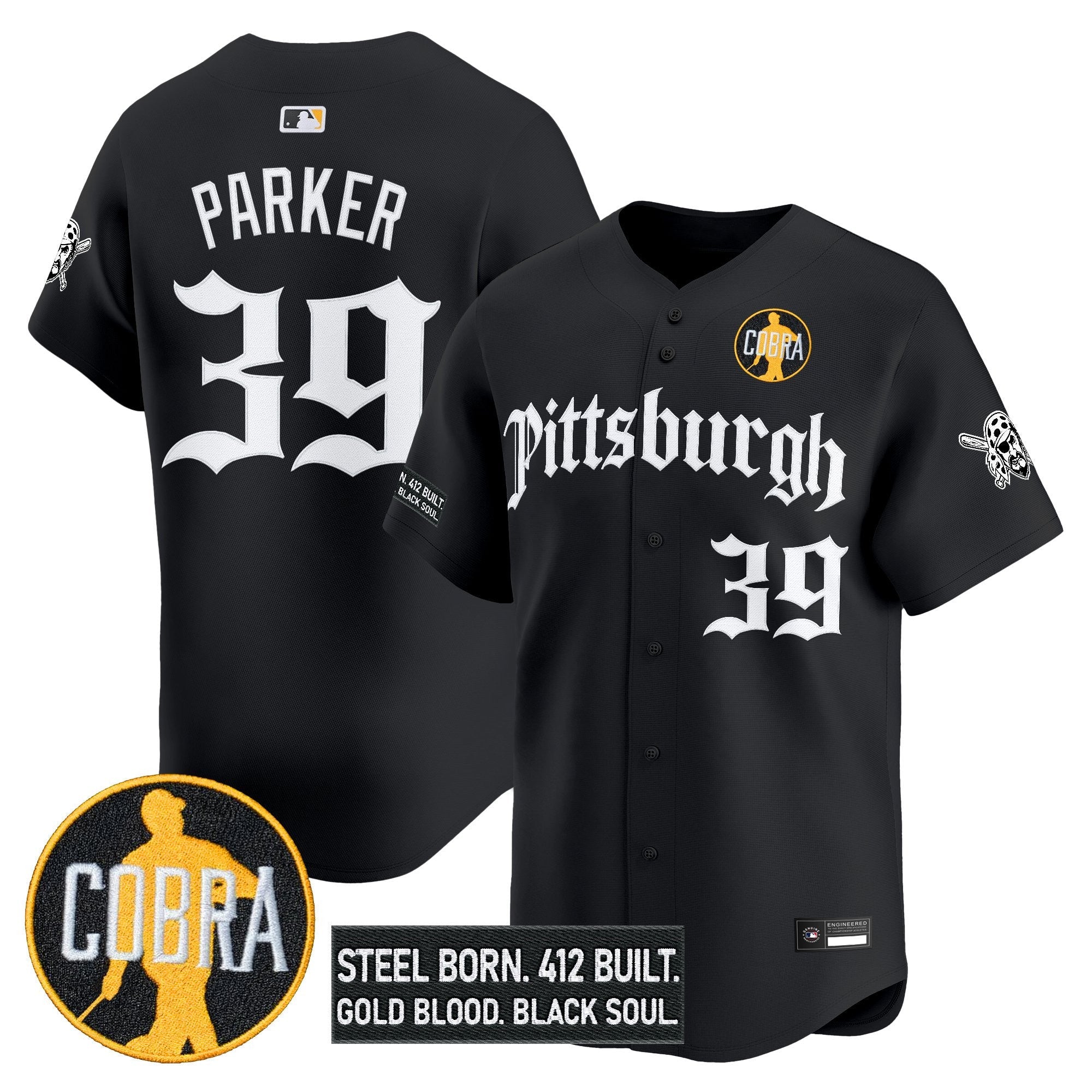 Men’s Pittsburgh ‘Dave Parker Cobra Patch’ Vapor Premier Limited Jersey