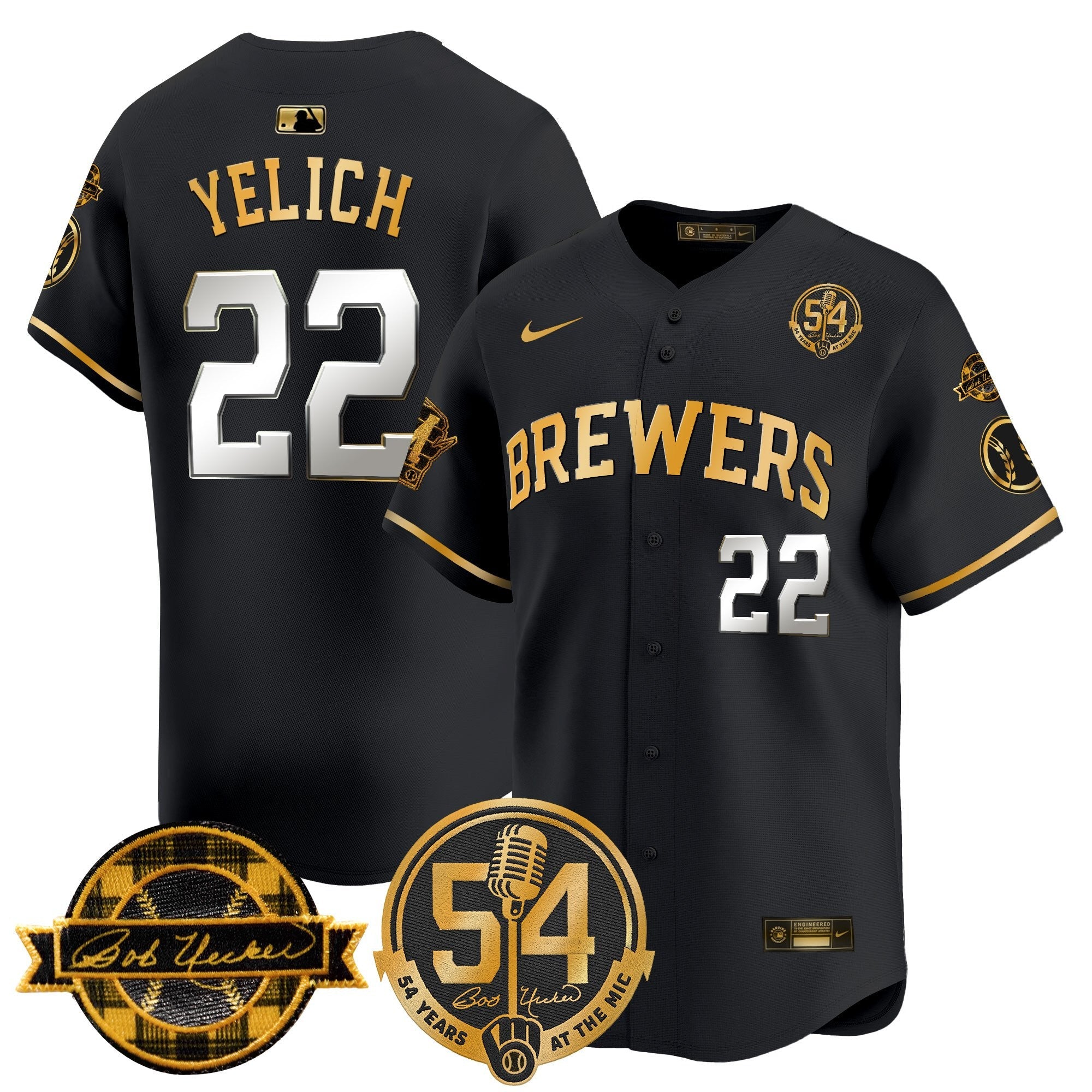 Men’s Milwaukee ‘Bob Uecker – 54 Seasons for ’ Vapor Premier Limited Jersey