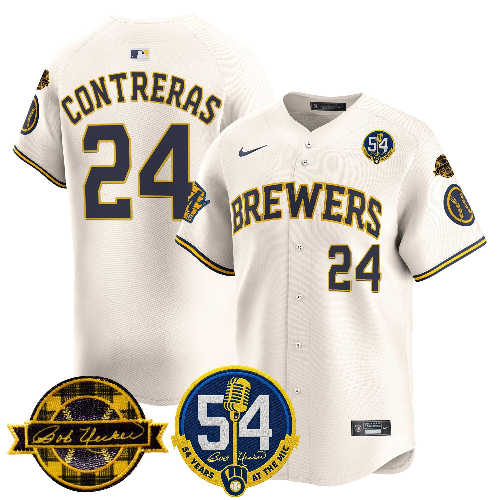 Men’s Milwaukee ‘Bob Uecker – 54 Seasons for ’ Vapor Premier Limited Jersey