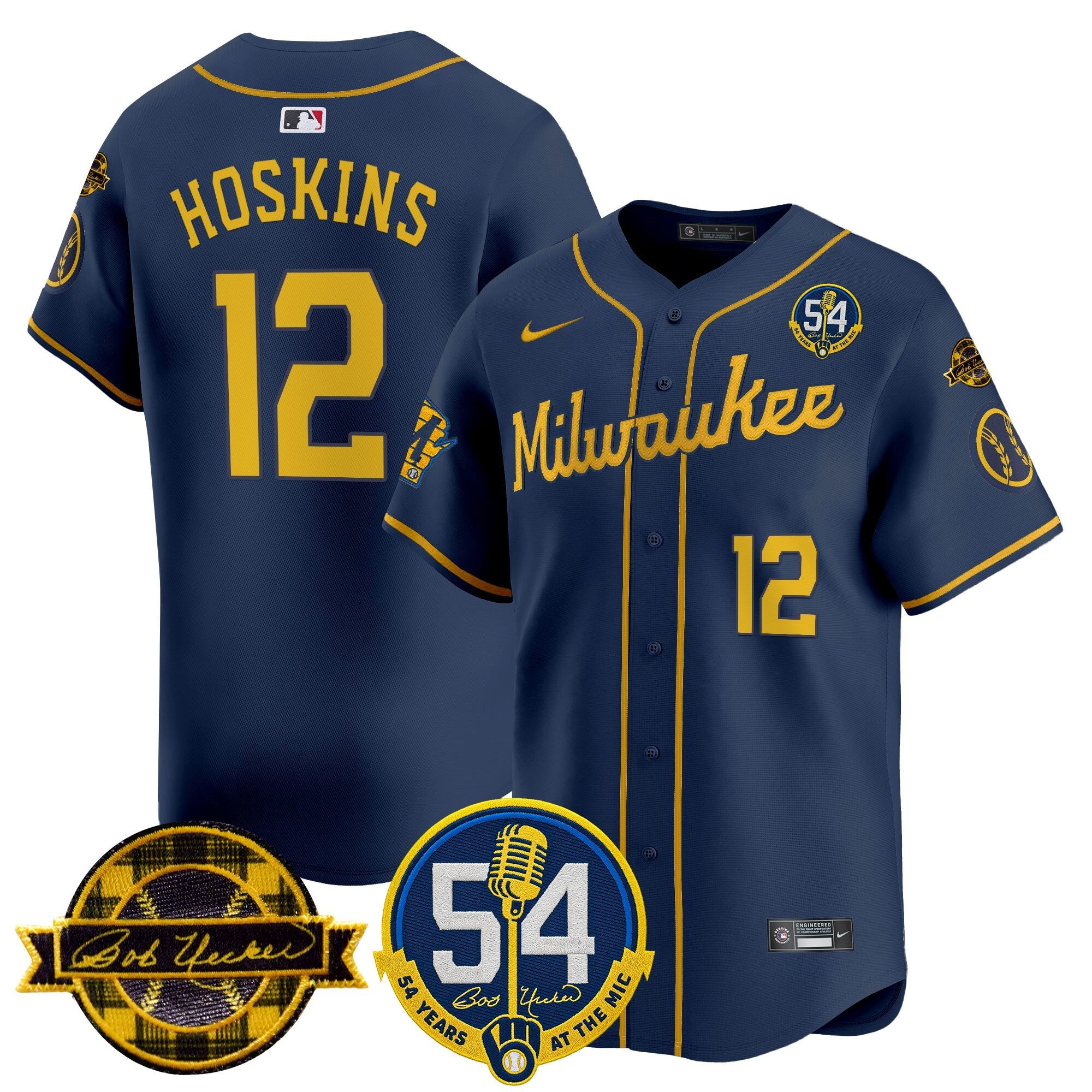 Men’s Milwaukee ‘Bob Uecker – 54 Seasons for ’ Vapor Premier Limited Jersey