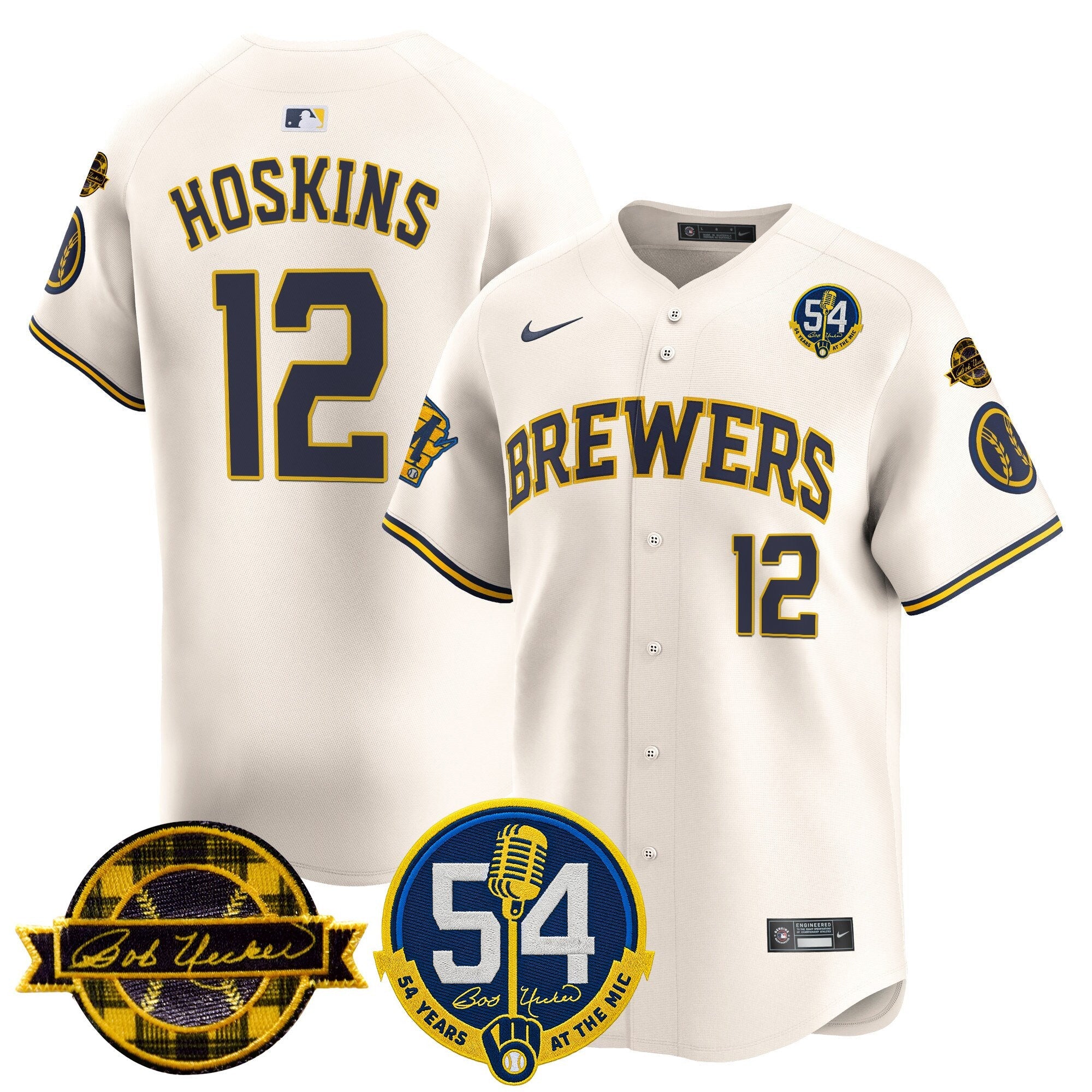 Men’s Milwaukee ‘Bob Uecker – 54 Seasons for ’ Vapor Premier Limited Jersey