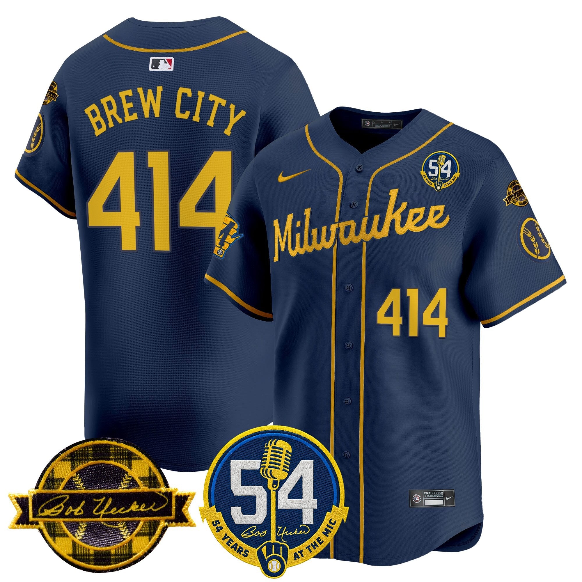 Men’s Milwaukee ‘Bob Uecker – 54 Seasons for ’ Vapor Premier Limited Jersey