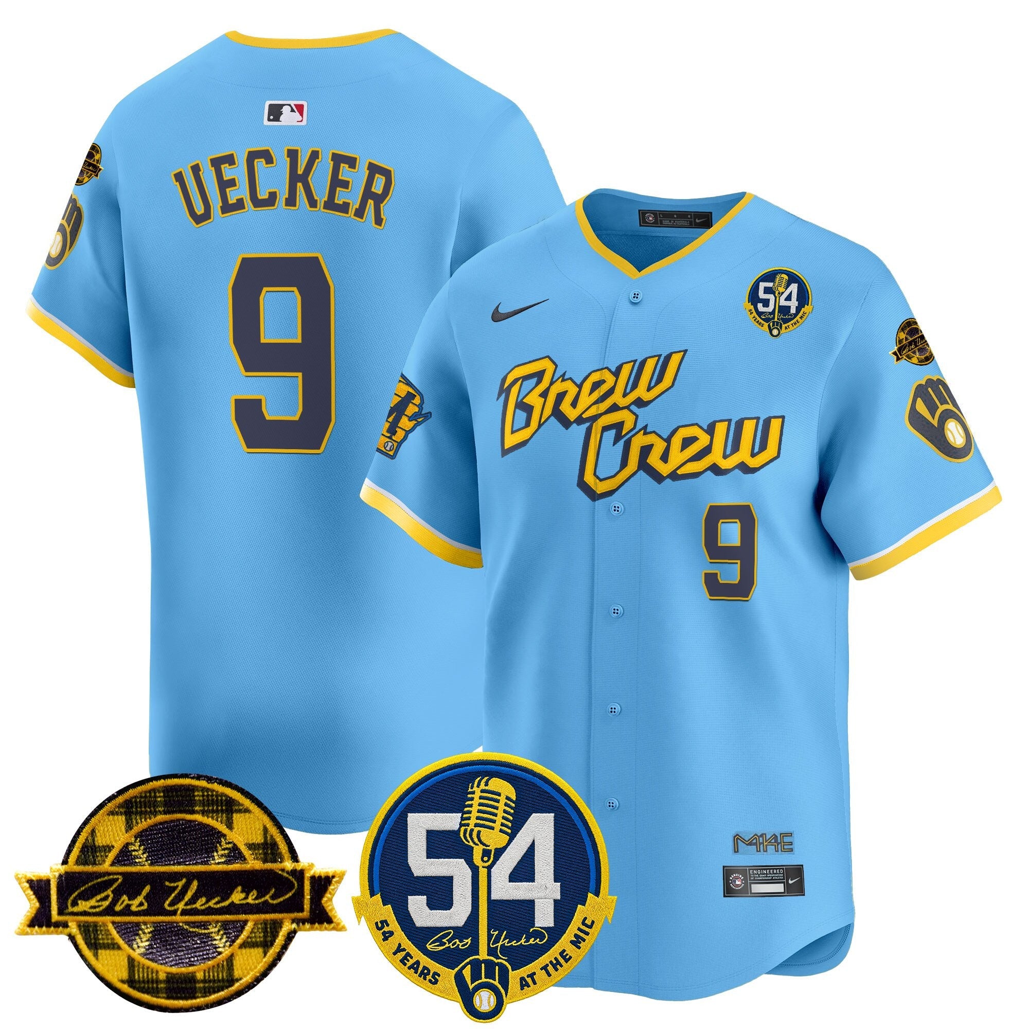 Men’s Milwaukee ‘Bob Uecker – 54 Seasons for ’ Vapor Premier Limited Jersey