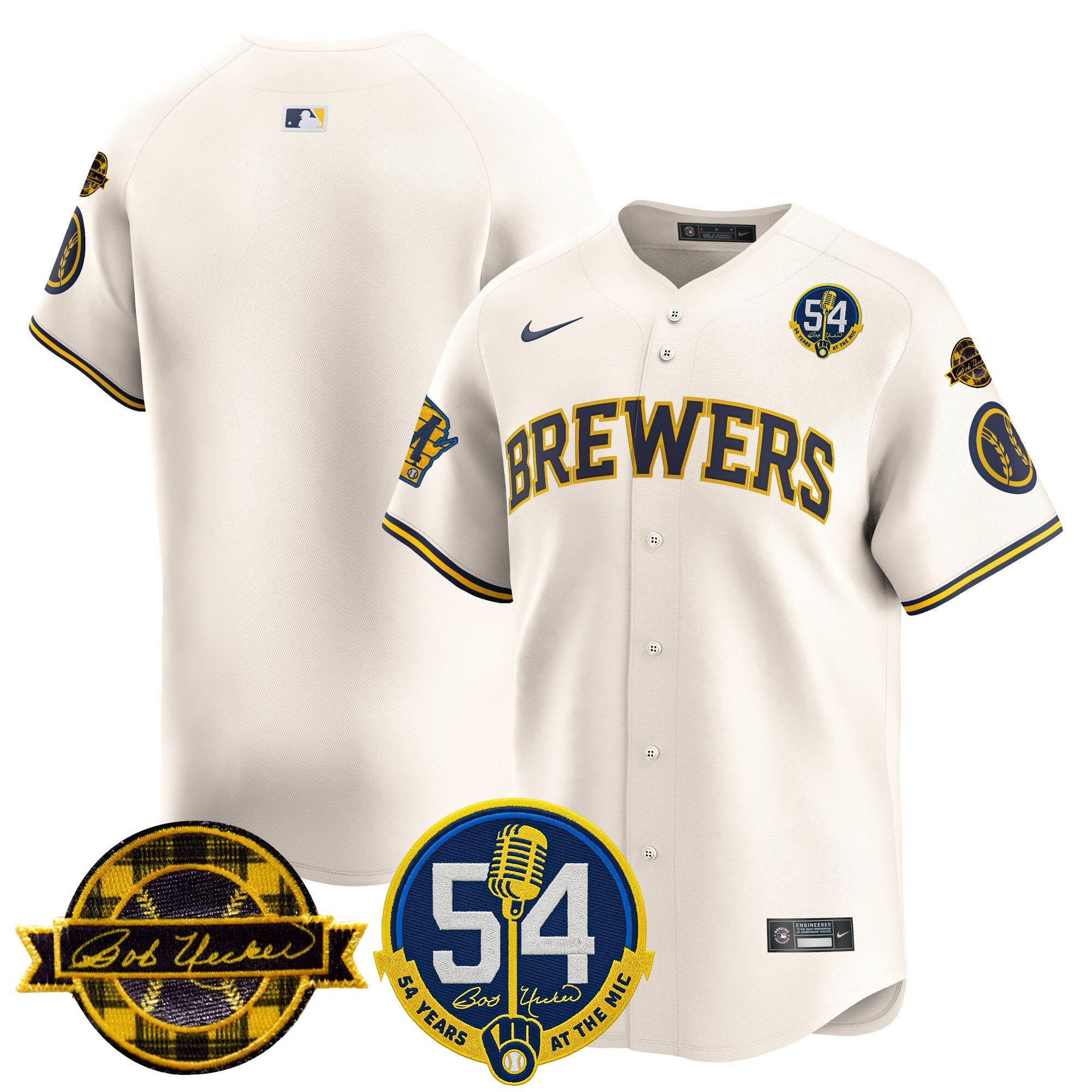 Men’s Milwaukee ‘Bob Uecker – 54 Seasons for ’ Vapor Premier Limited Jersey