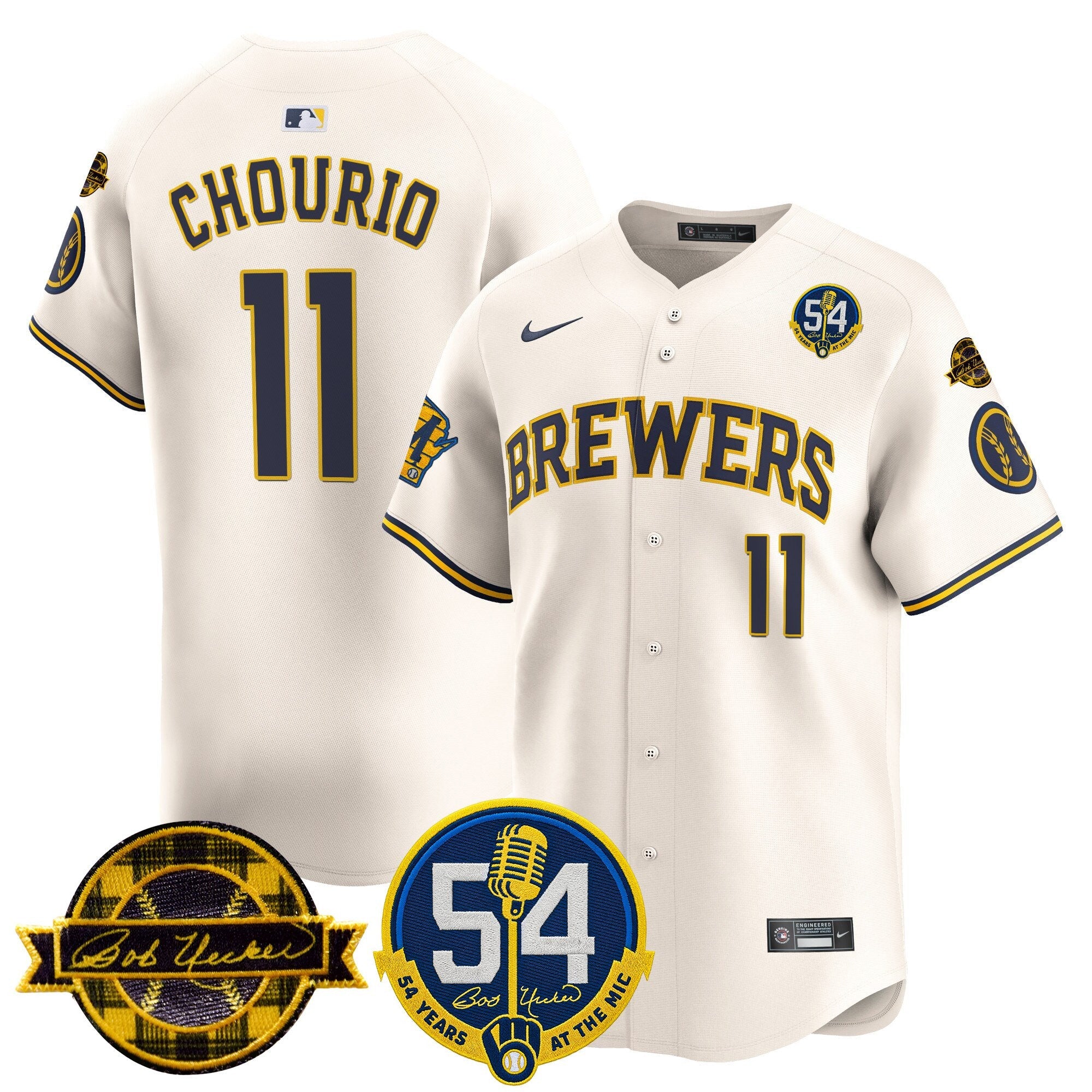 Men’s Milwaukee ‘Bob Uecker – 54 Seasons for ’ Vapor Premier Limited Jersey