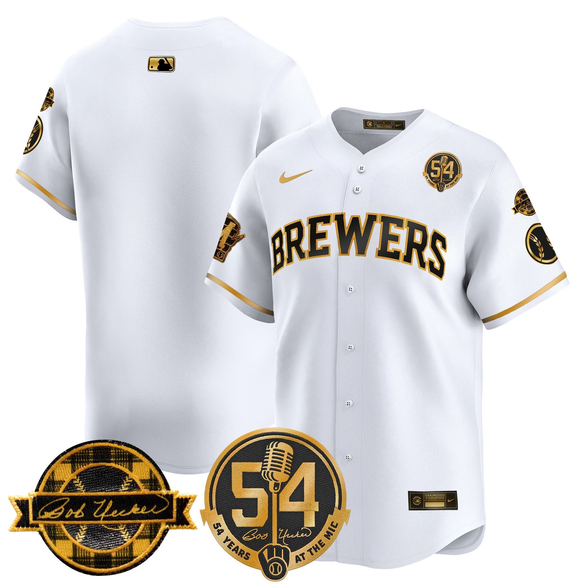 Men’s Milwaukee ‘Bob Uecker – 54 Seasons for ’ Vapor Premier Limited Jersey