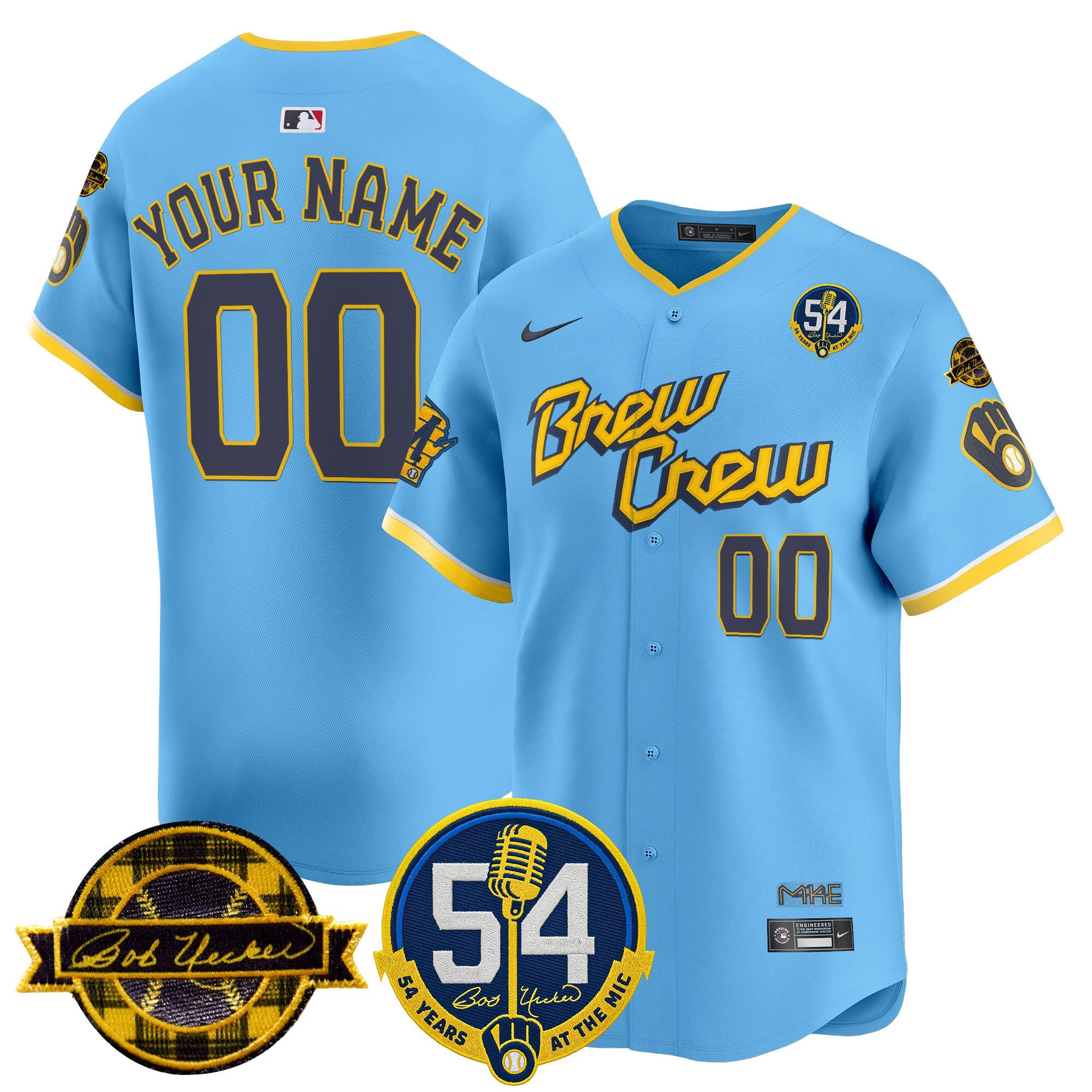 Milwaukee ‘Bob Uecker – 54 Seasons for ’ Vapor Premier Limited Custom Jersey