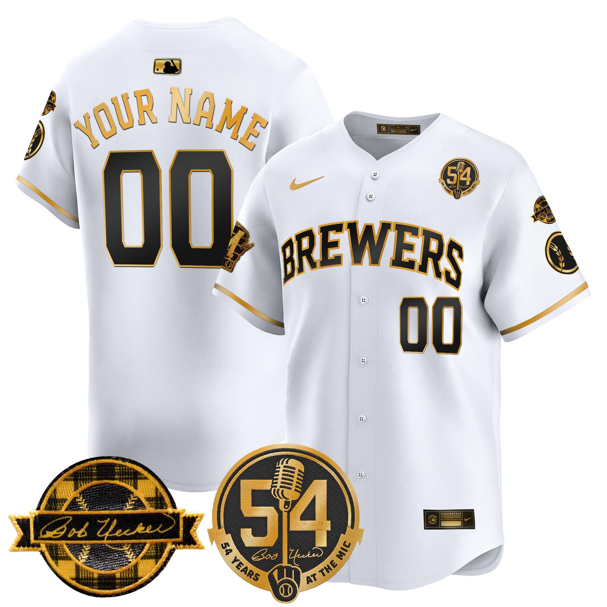 Milwaukee ‘Bob Uecker – 54 Seasons for ’ Vapor Premier Limited Custom Jersey