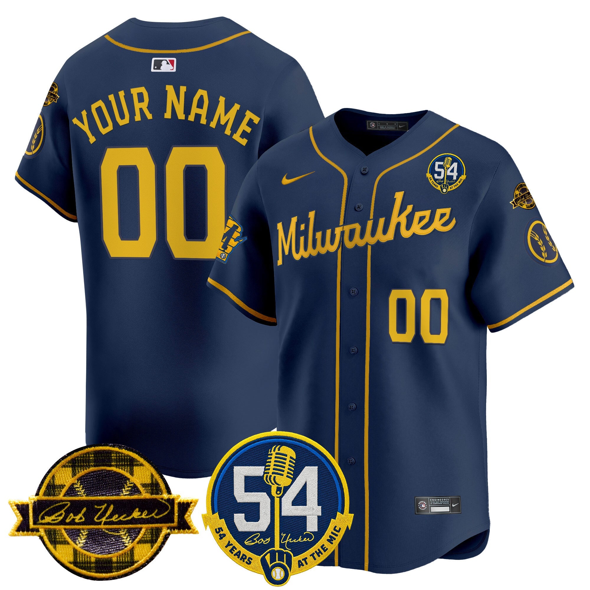 Milwaukee ‘Bob Uecker – 54 Seasons for ’ Vapor Premier Limited Custom Jersey
