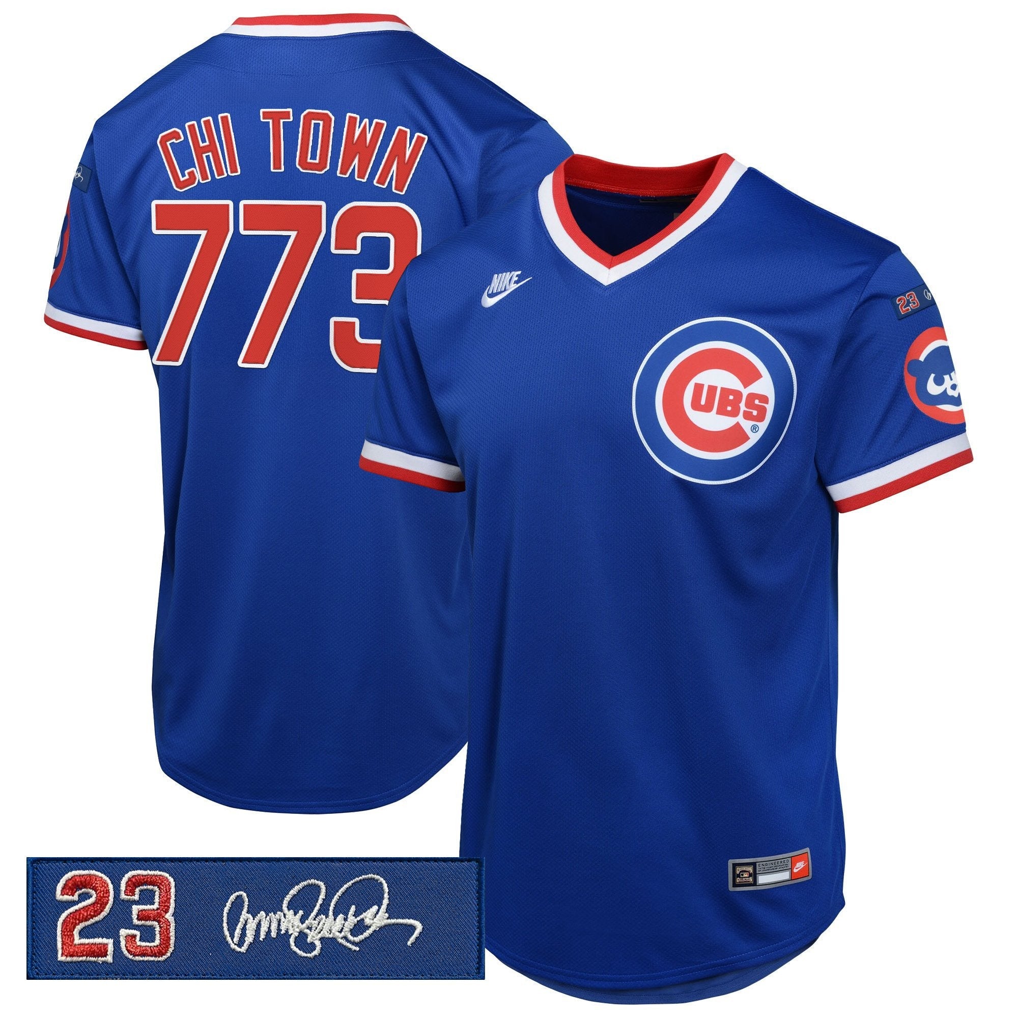 Men’s Chicago ‘Ryne Sandberg Tribute Patch’ Cooperstown Jersey