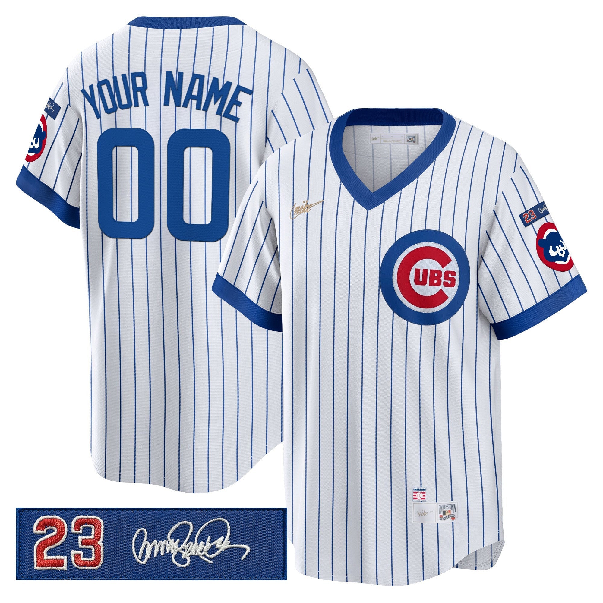 Chicago ‘Ryne Sandberg Tribute Patch’ Cooperstown Custom Jersey