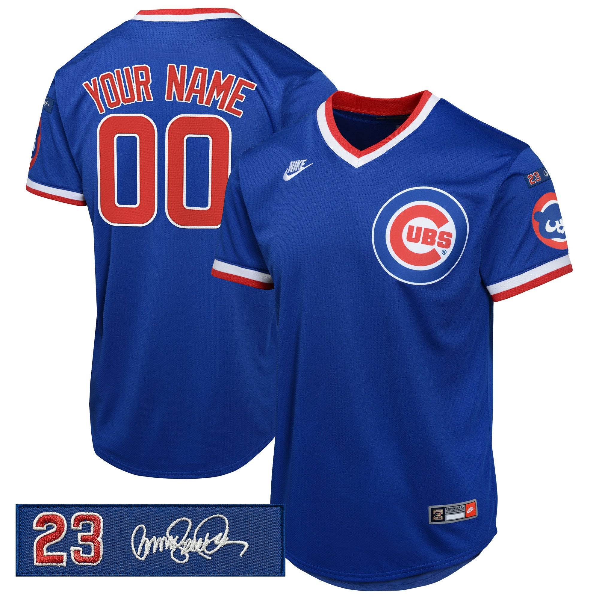 Chicago ‘Ryne Sandberg Tribute Patch’ Cooperstown Custom Jersey