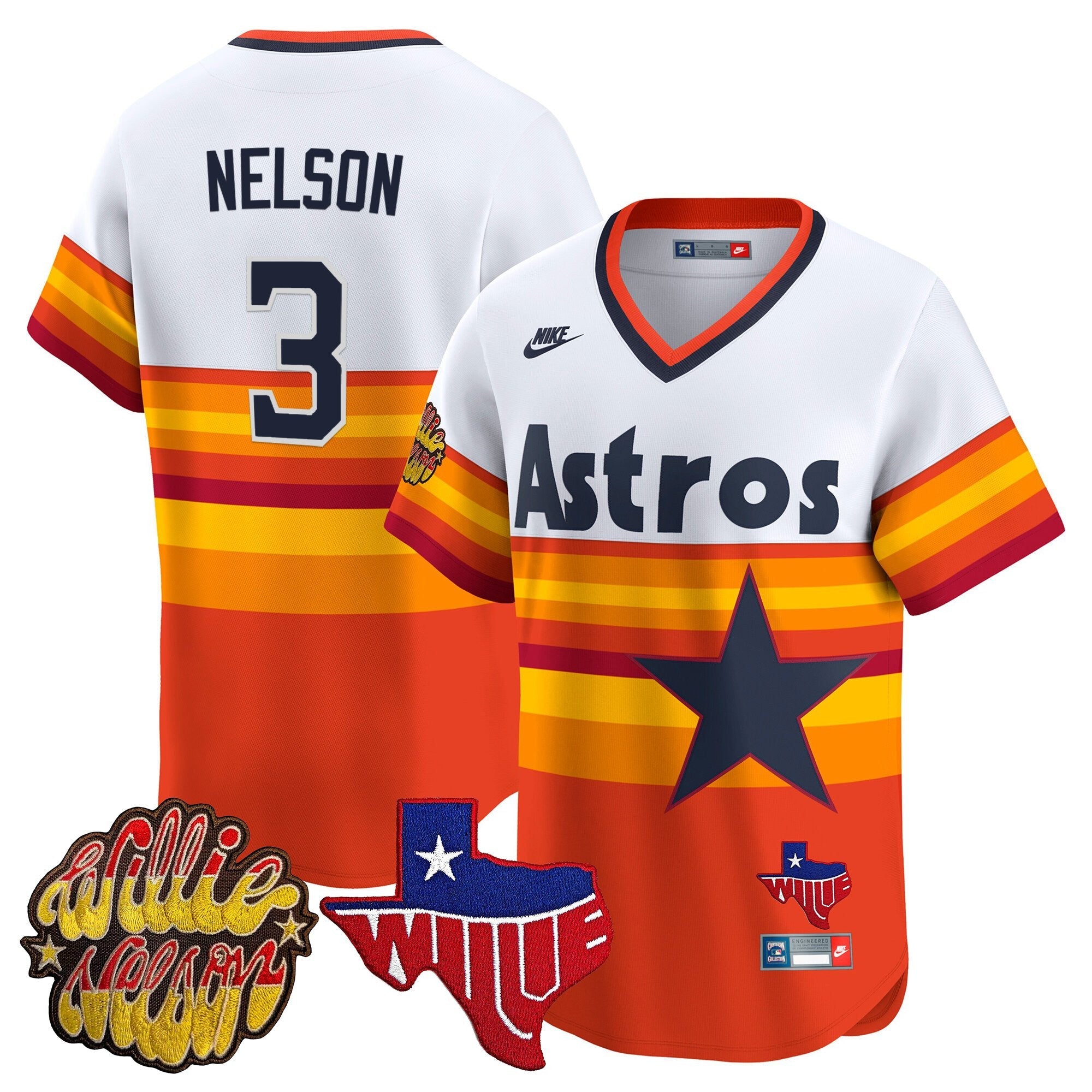 Men’s Houston ‘Willie Nelson Patch’ Vapor Premier Limited Jersey