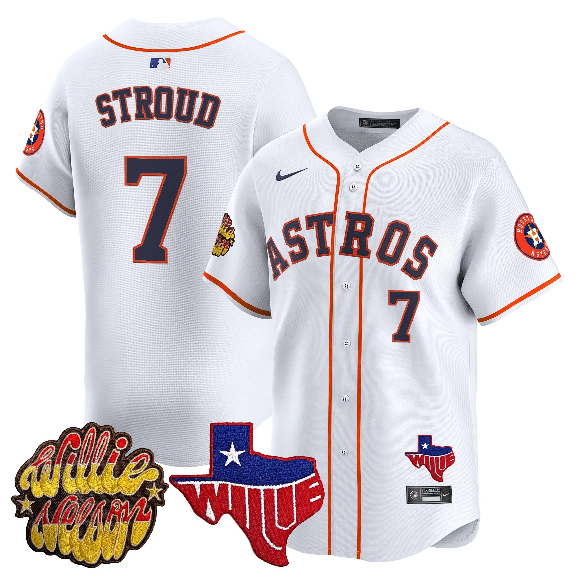 Men’s Houston ‘Willie Nelson Patch’ Vapor Premier Limited Jersey