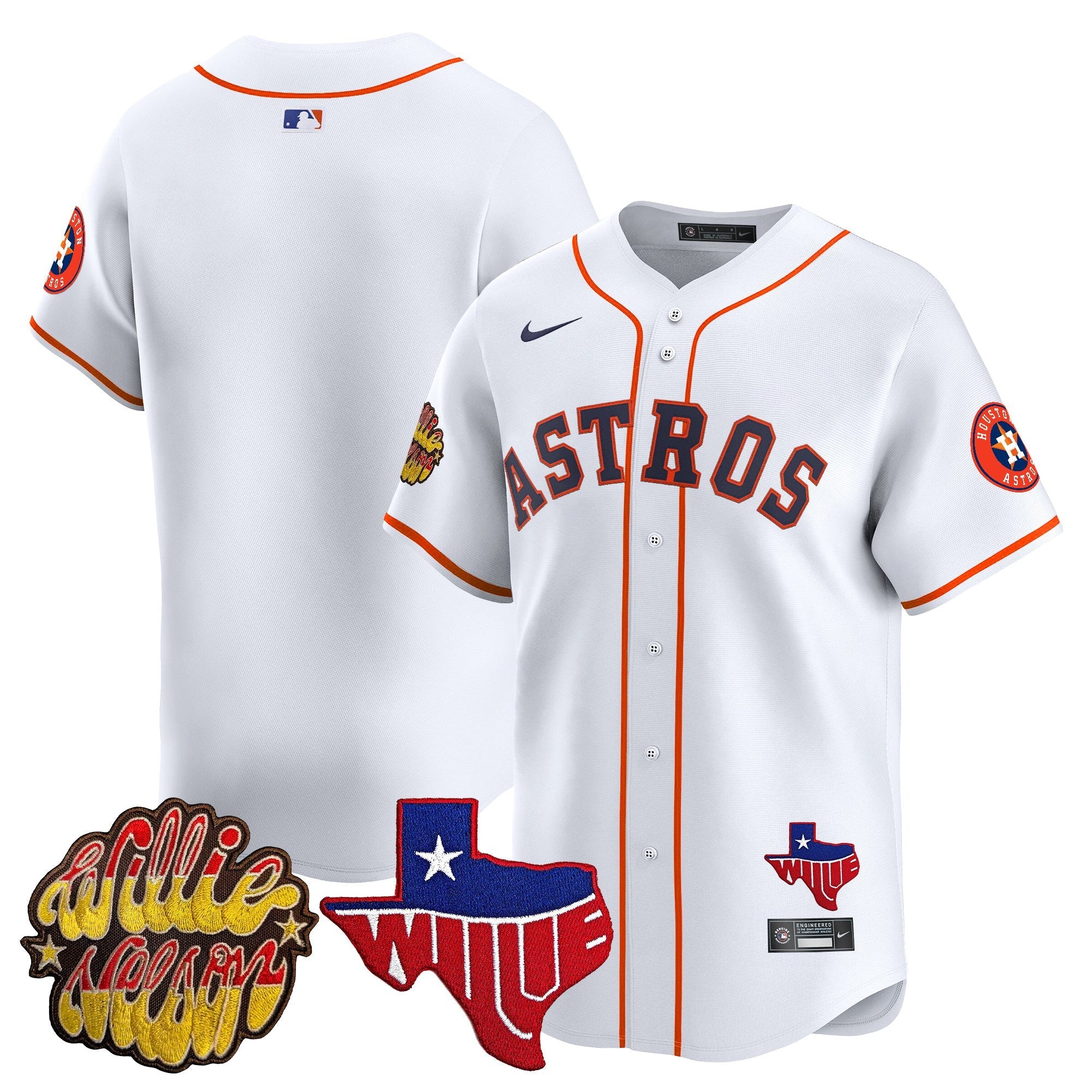 Men’s Houston ‘Willie Nelson Patch’ Vapor Premier Limited Jersey