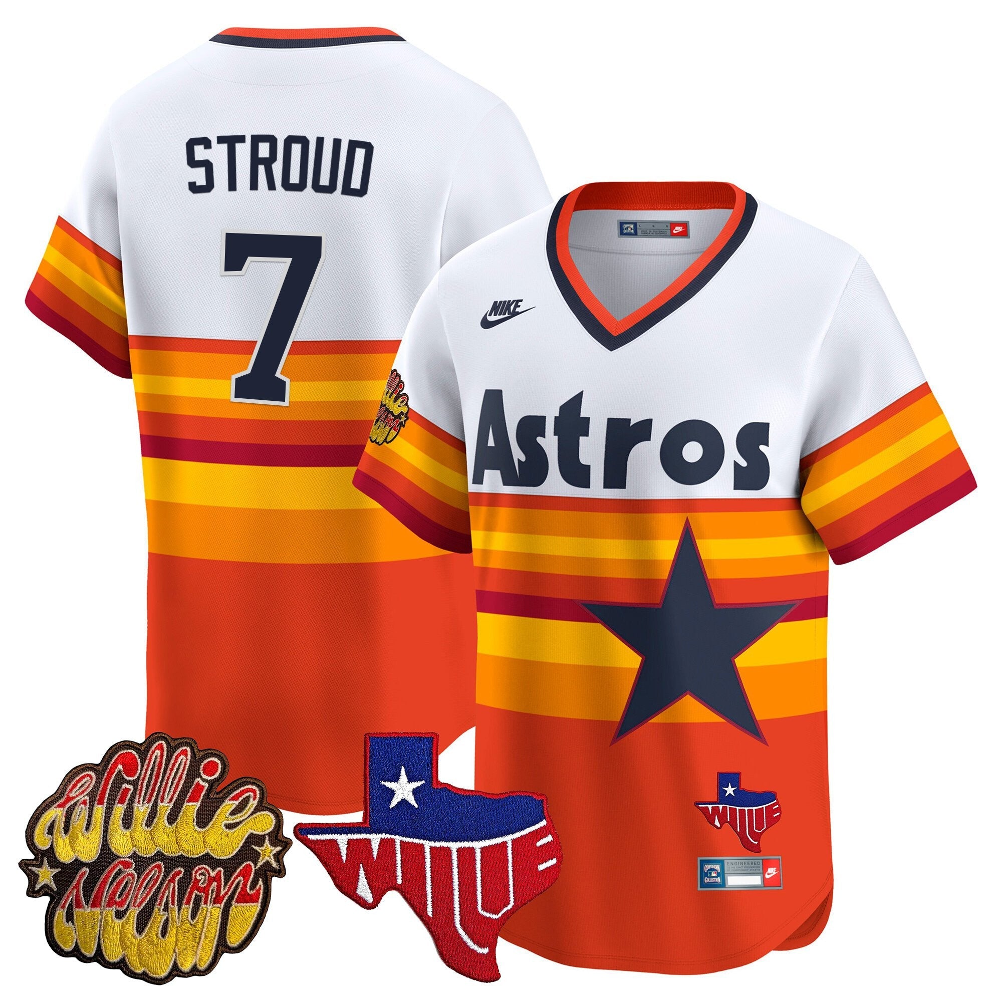 Men’s Houston ‘Willie Nelson Patch’ Vapor Premier Limited Jersey