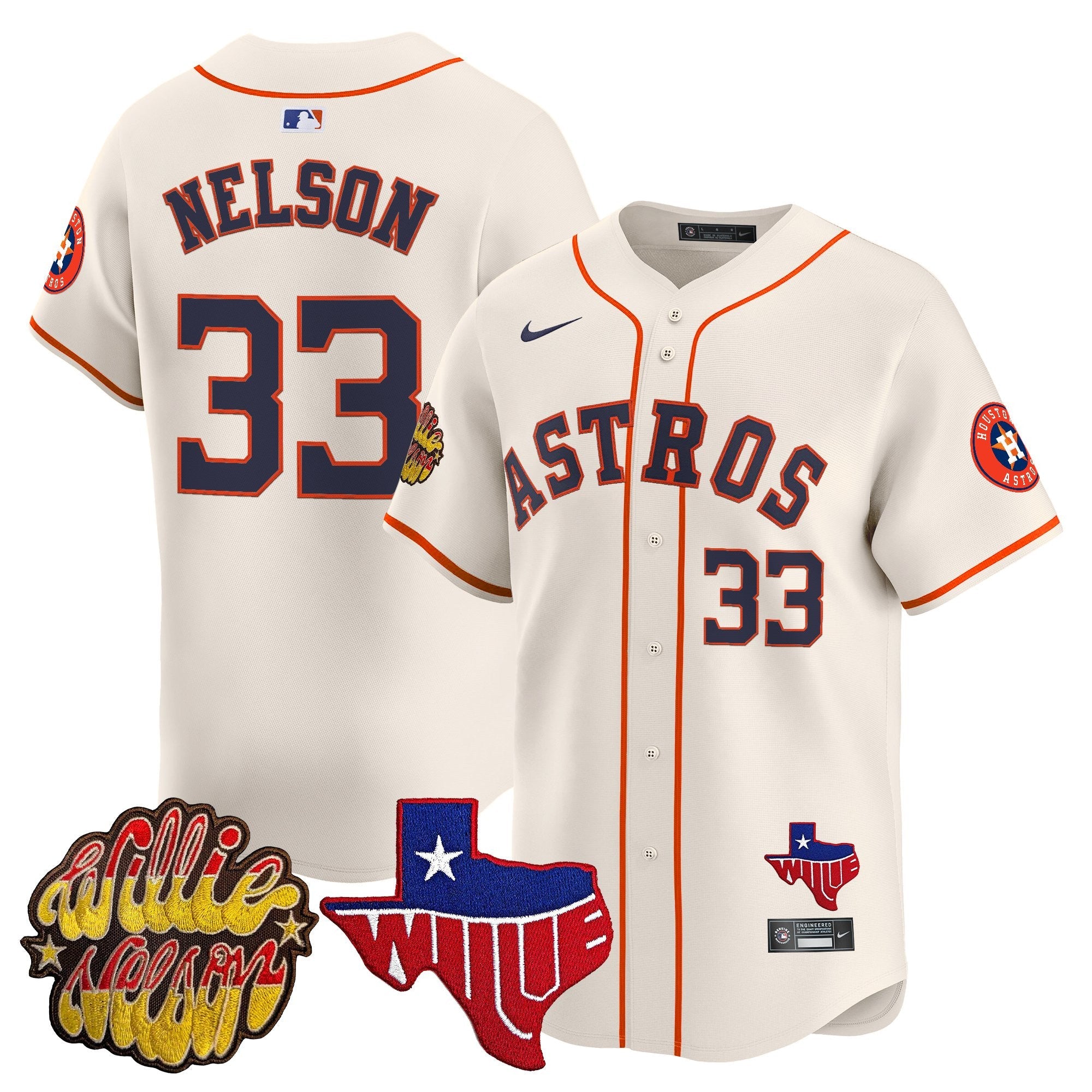 Men’s Houston ‘Willie Nelson Patch’ Vapor Premier Limited Jersey