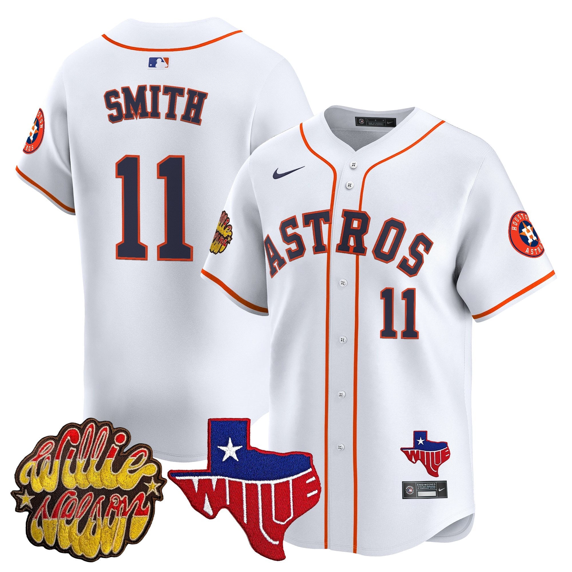 Men’s Houston ‘Willie Nelson Patch’ Vapor Premier Limited Jersey