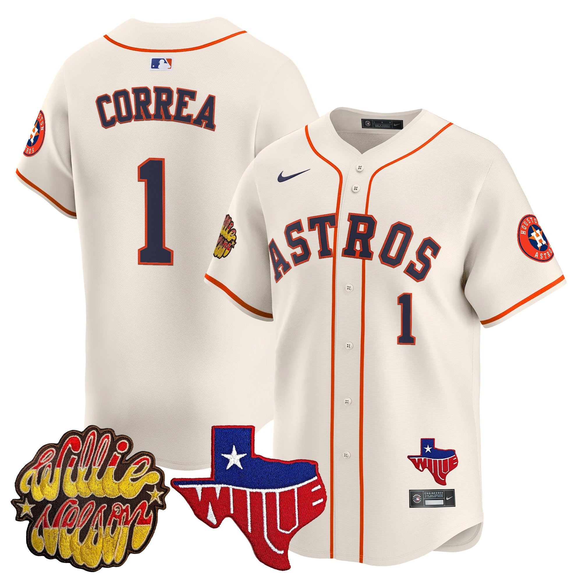 Men’s Houston ‘Willie Nelson Patch’ Vapor Premier Limited Jersey