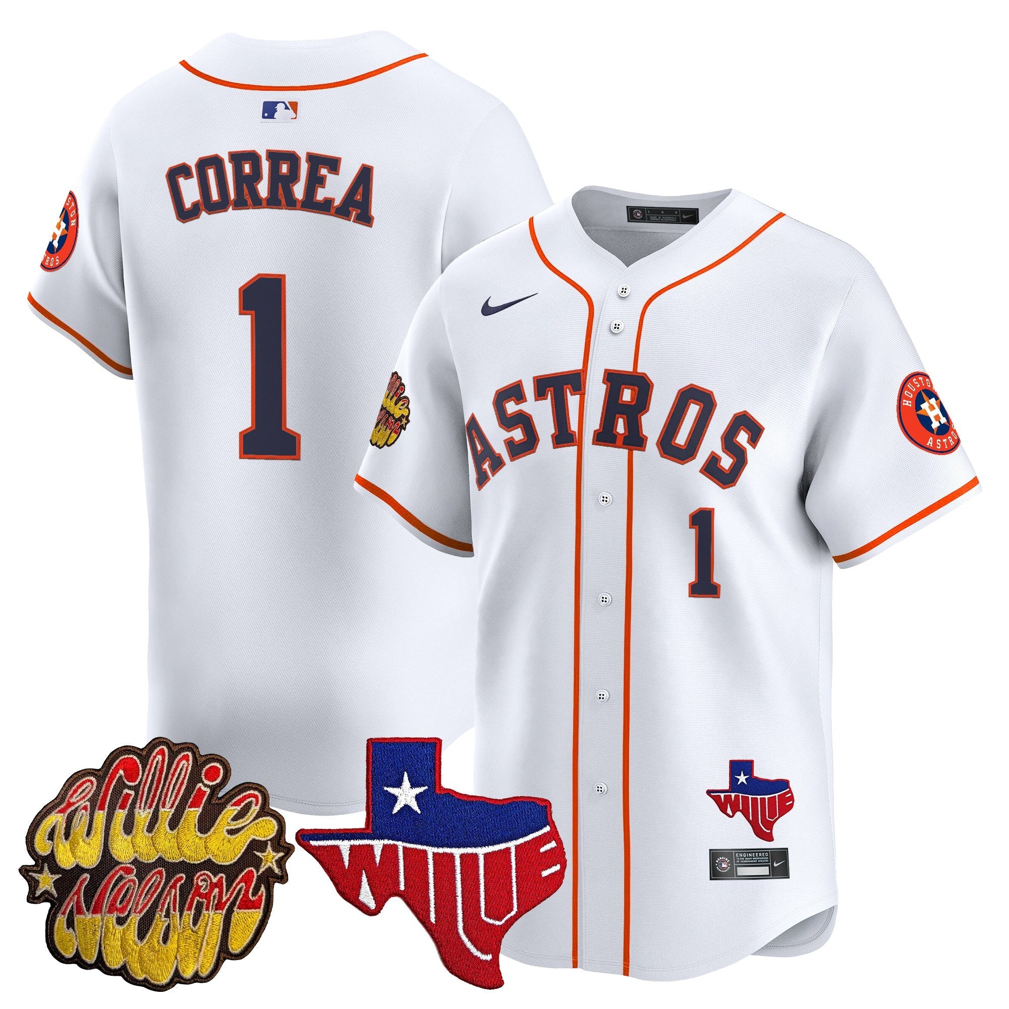 Men’s Houston ‘Willie Nelson Patch’ Vapor Premier Limited Jersey