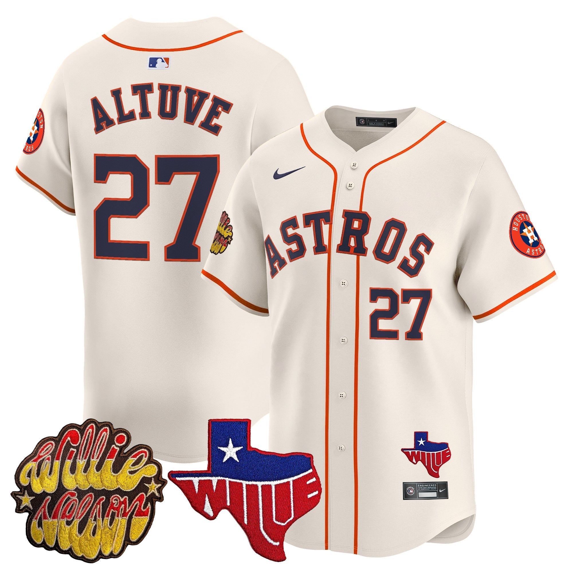 Men’s Houston ‘Willie Nelson Patch’ Vapor Premier Limited Jersey
