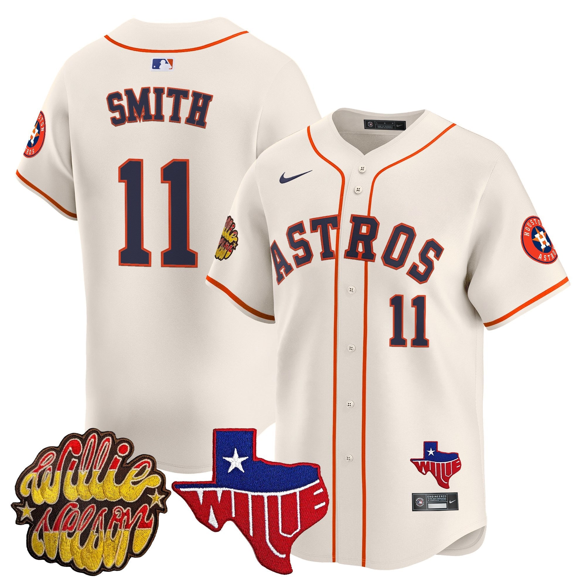 Men’s Houston ‘Willie Nelson Patch’ Vapor Premier Limited Jersey