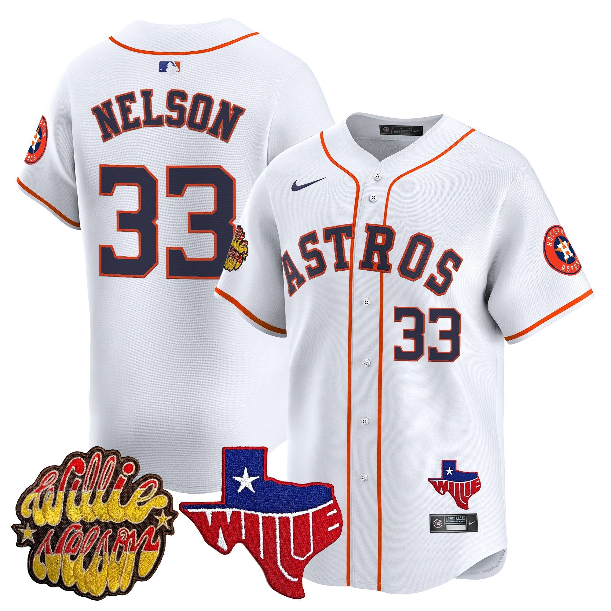 Men’s Houston ‘Willie Nelson Patch’ Vapor Premier Limited Jersey