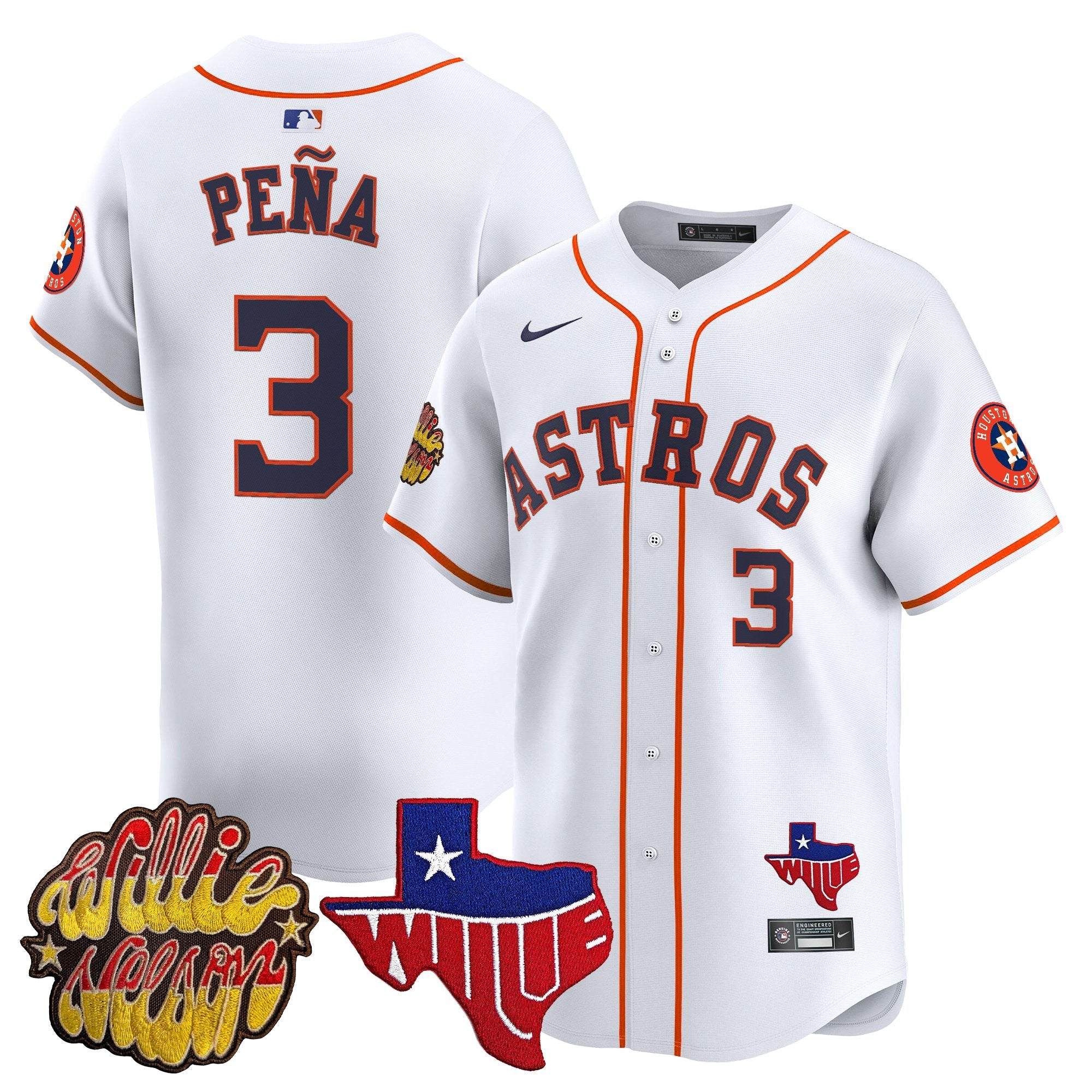 Men’s Houston ‘Willie Nelson Patch’ Vapor Premier Limited Jersey