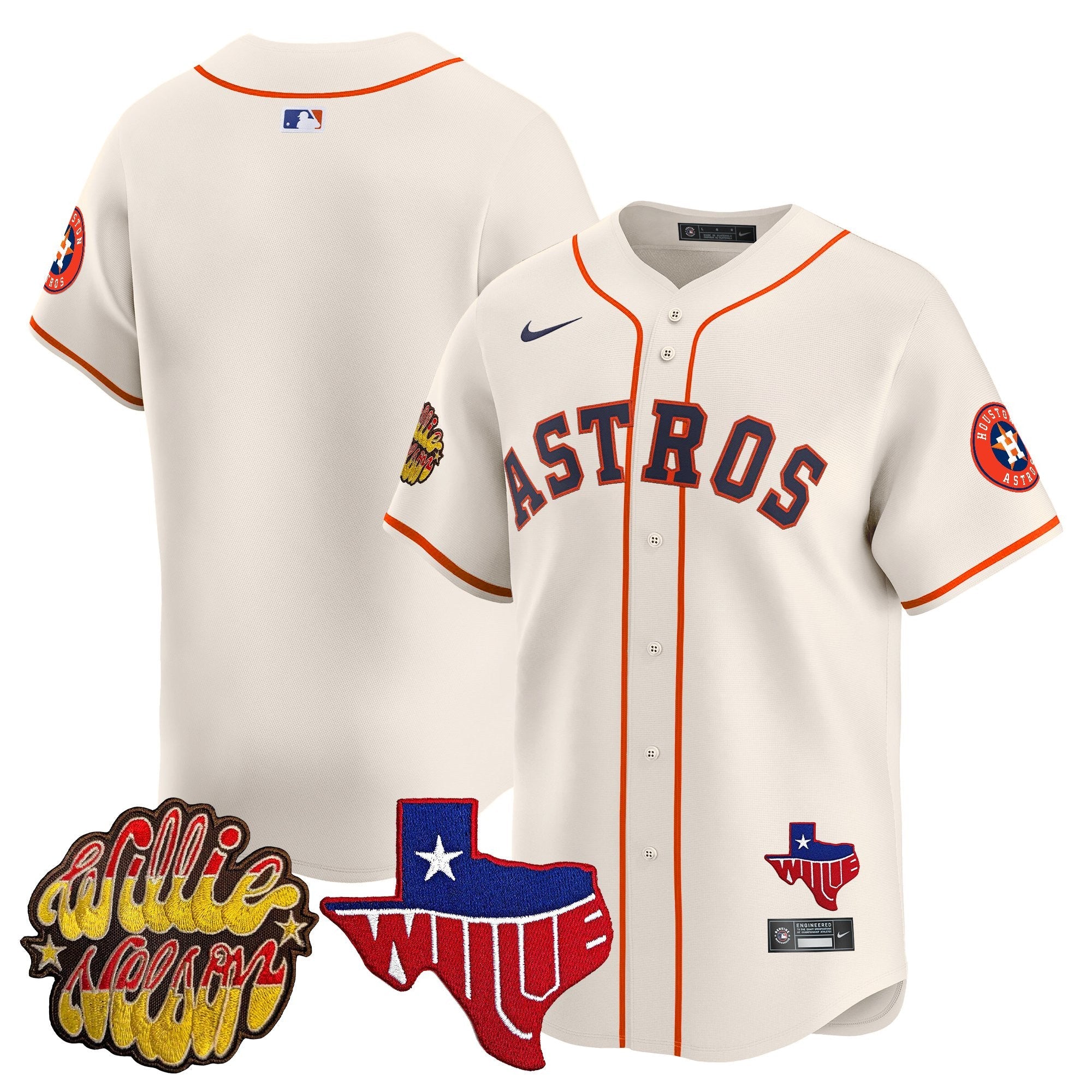 Men’s Houston ‘Willie Nelson Patch’ Vapor Premier Limited Jersey