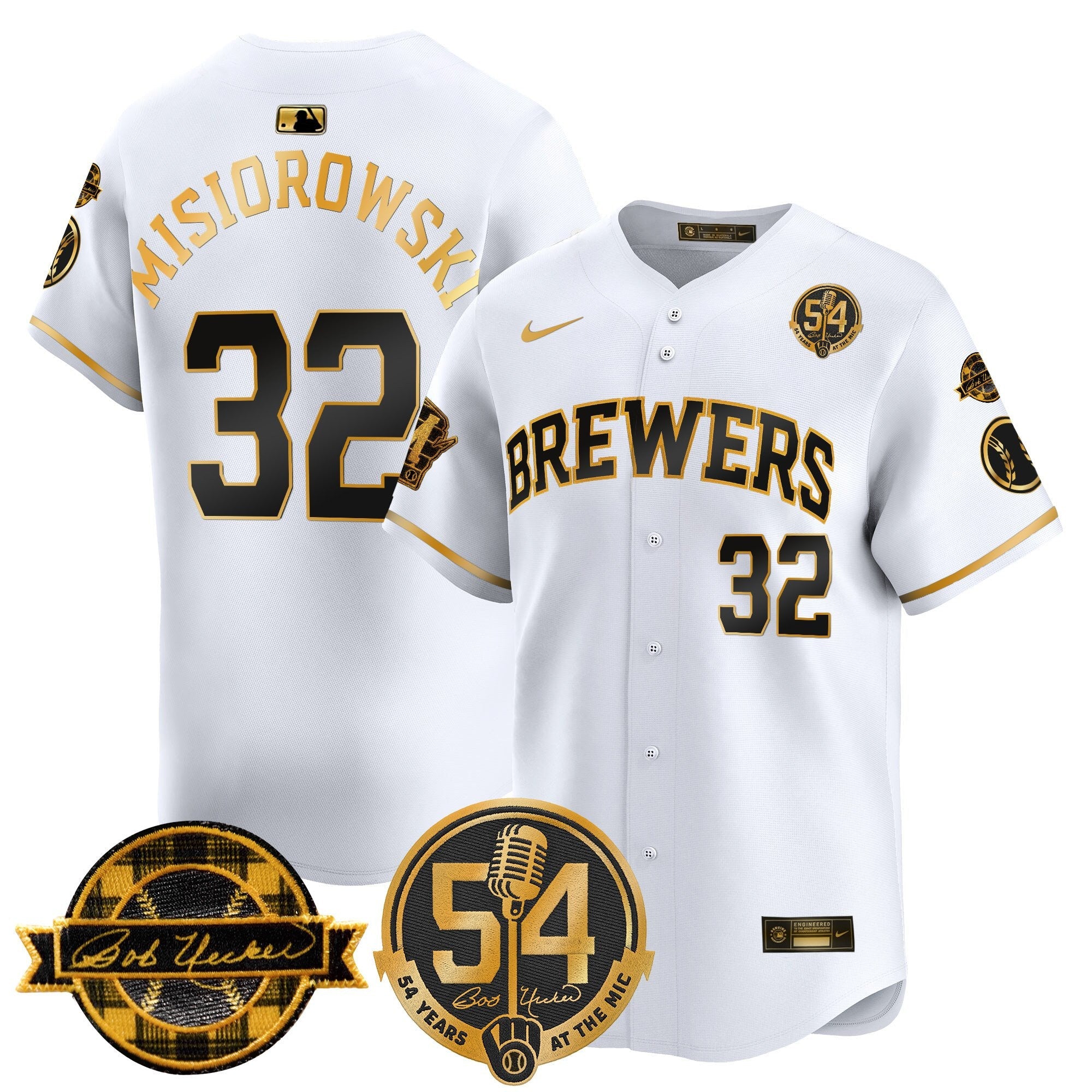Men’s Milwaukee ‘Bob Uecker – 54 Seasons for ’ Vapor Premier Limited Jersey