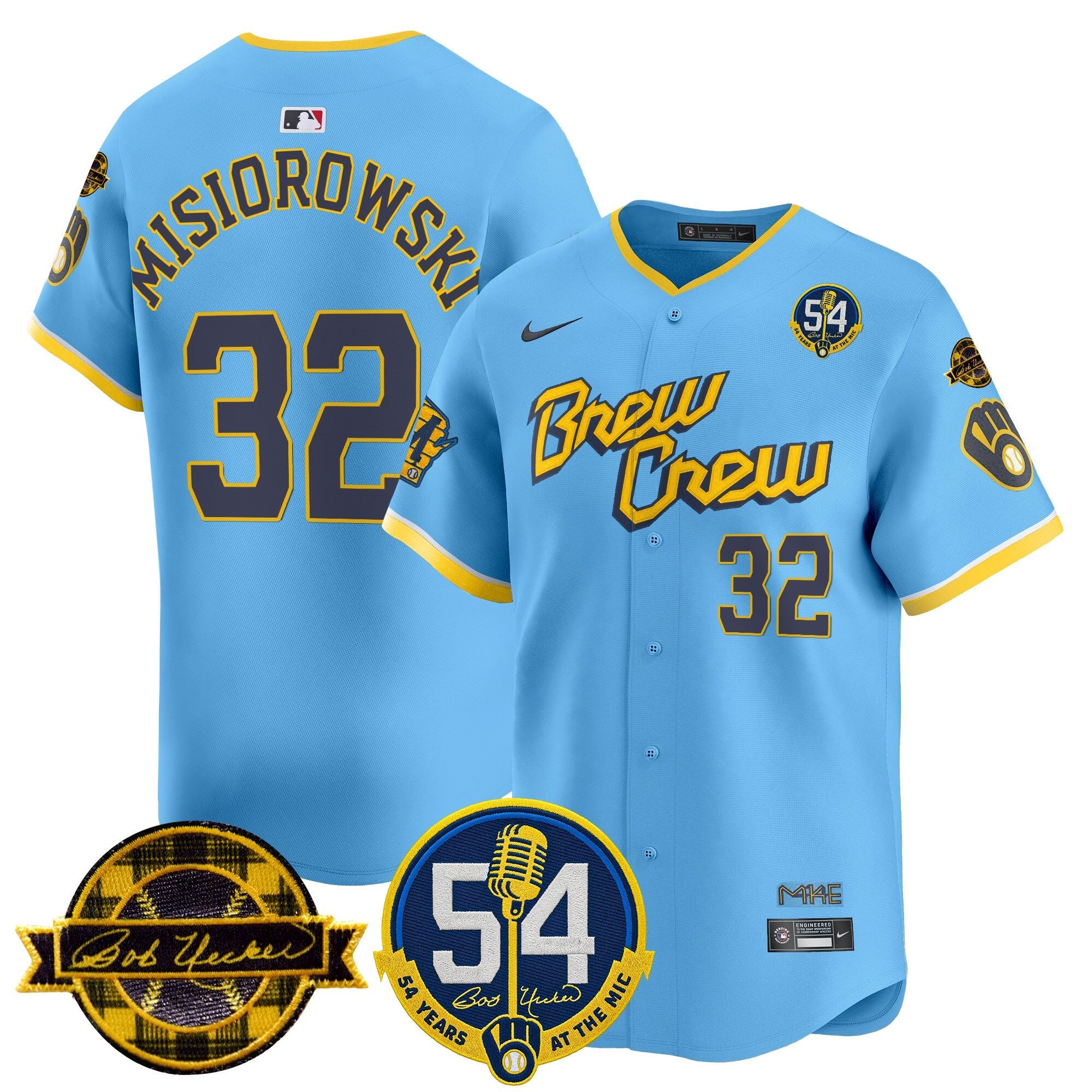 Men’s Milwaukee ‘Bob Uecker – 54 Seasons for ’ Vapor Premier Limited Jersey
