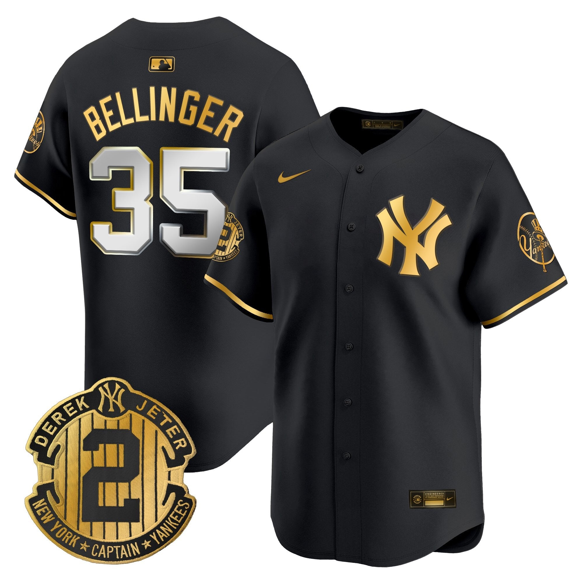 Men’s New York Throwback Vapor Premier Limited Jersey – Derek Jeter Patch