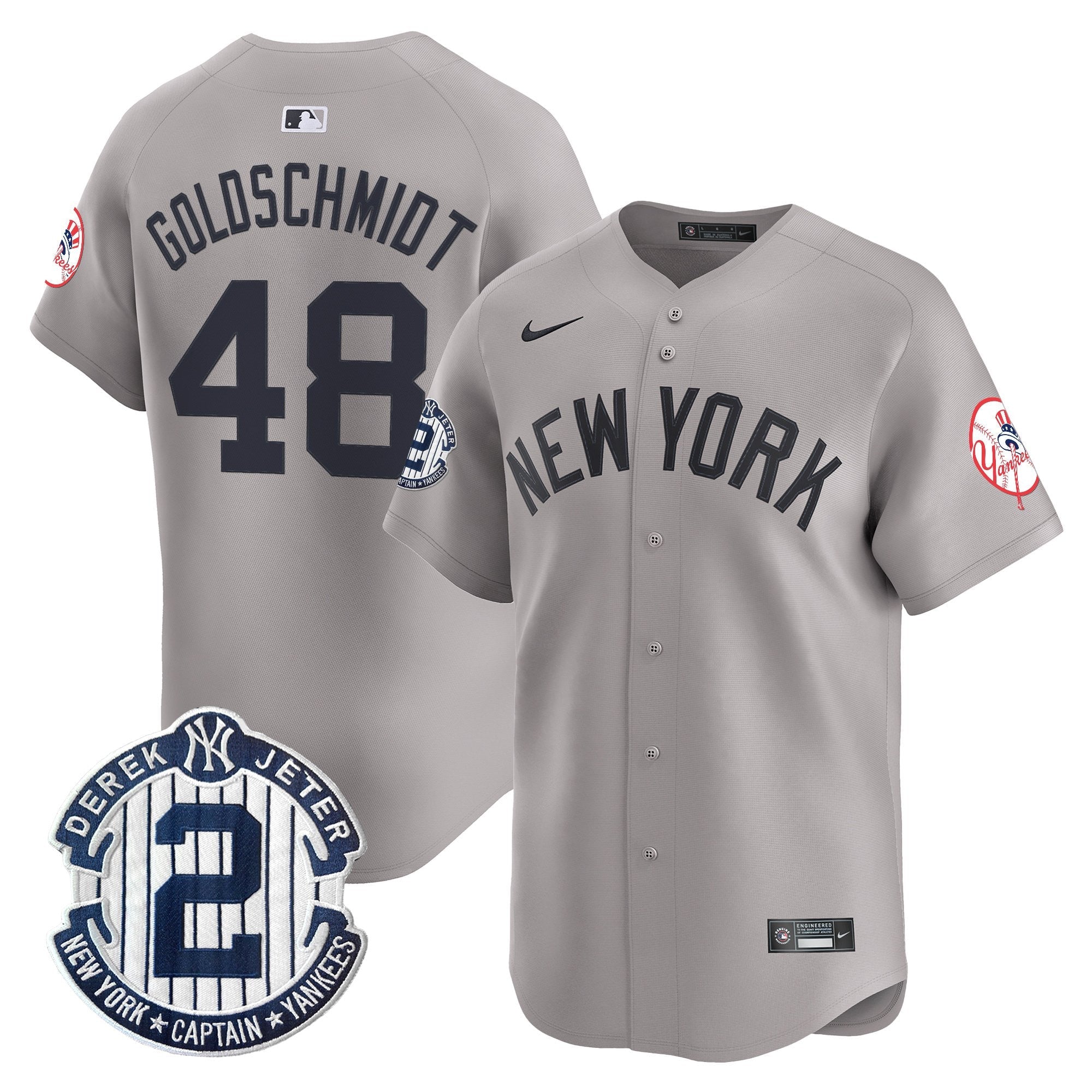 Men’s New York Throwback Vapor Premier Limited Jersey – Derek Jeter Patch