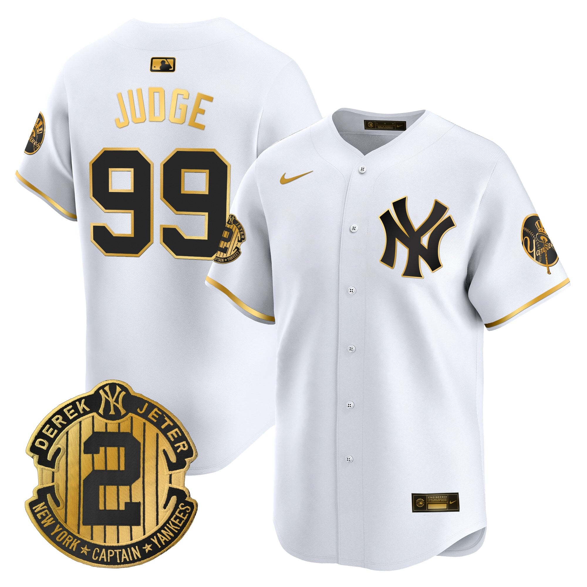 Men’s New York Throwback Vapor Premier Limited Jersey – Derek Jeter Patch