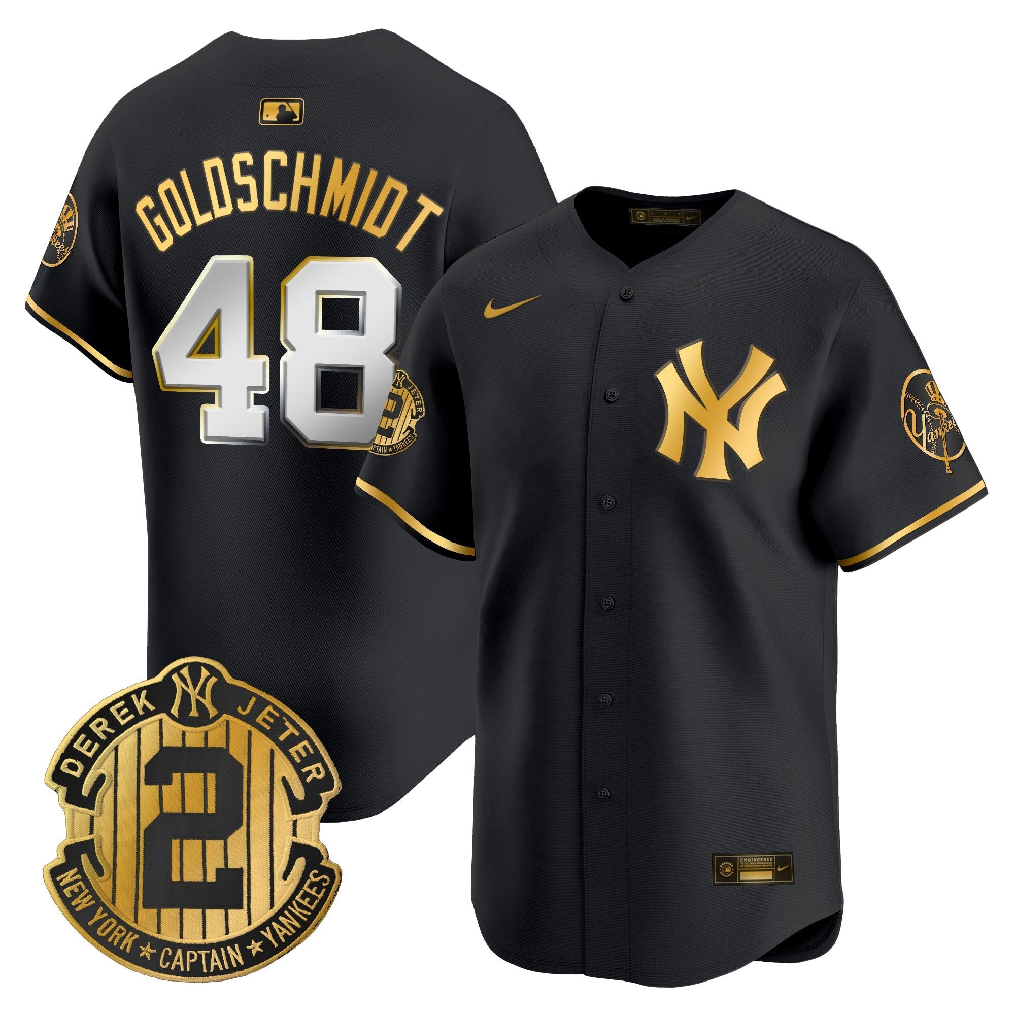 Men’s New York Throwback Vapor Premier Limited Jersey – Derek Jeter Patch