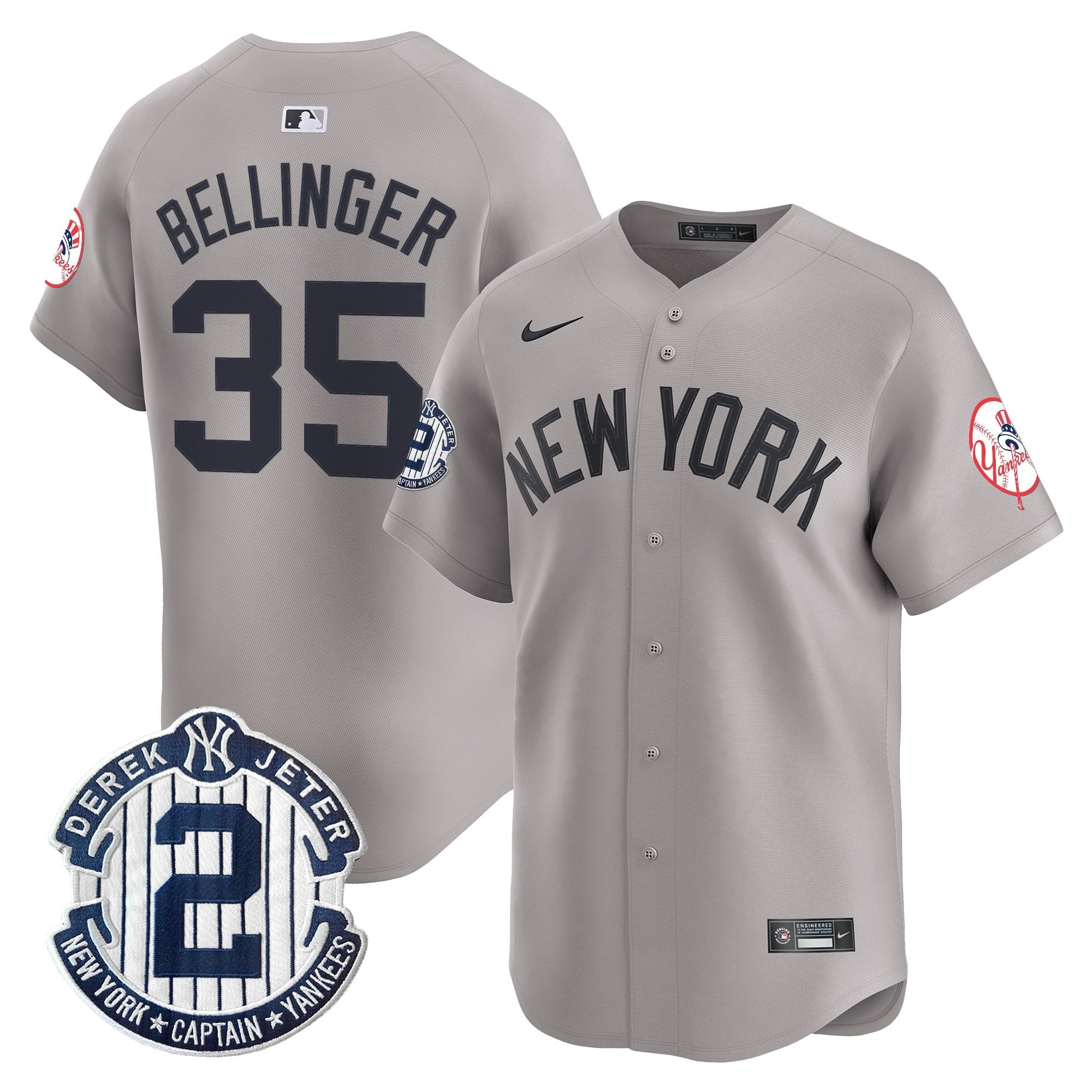 Men’s New York Throwback Vapor Premier Limited Jersey – Derek Jeter Patch