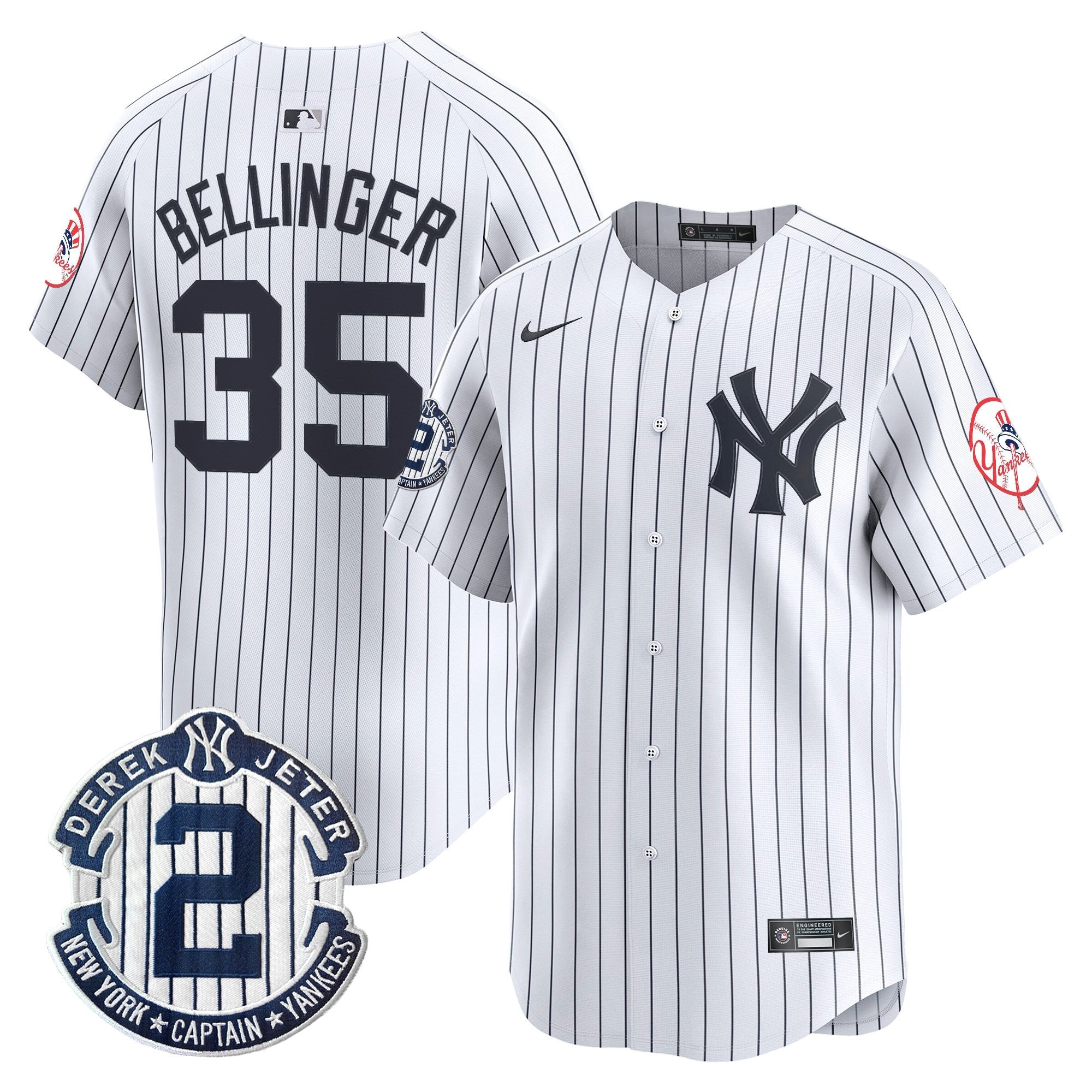 Men’s New York Throwback Vapor Premier Limited Jersey – Derek Jeter Patch