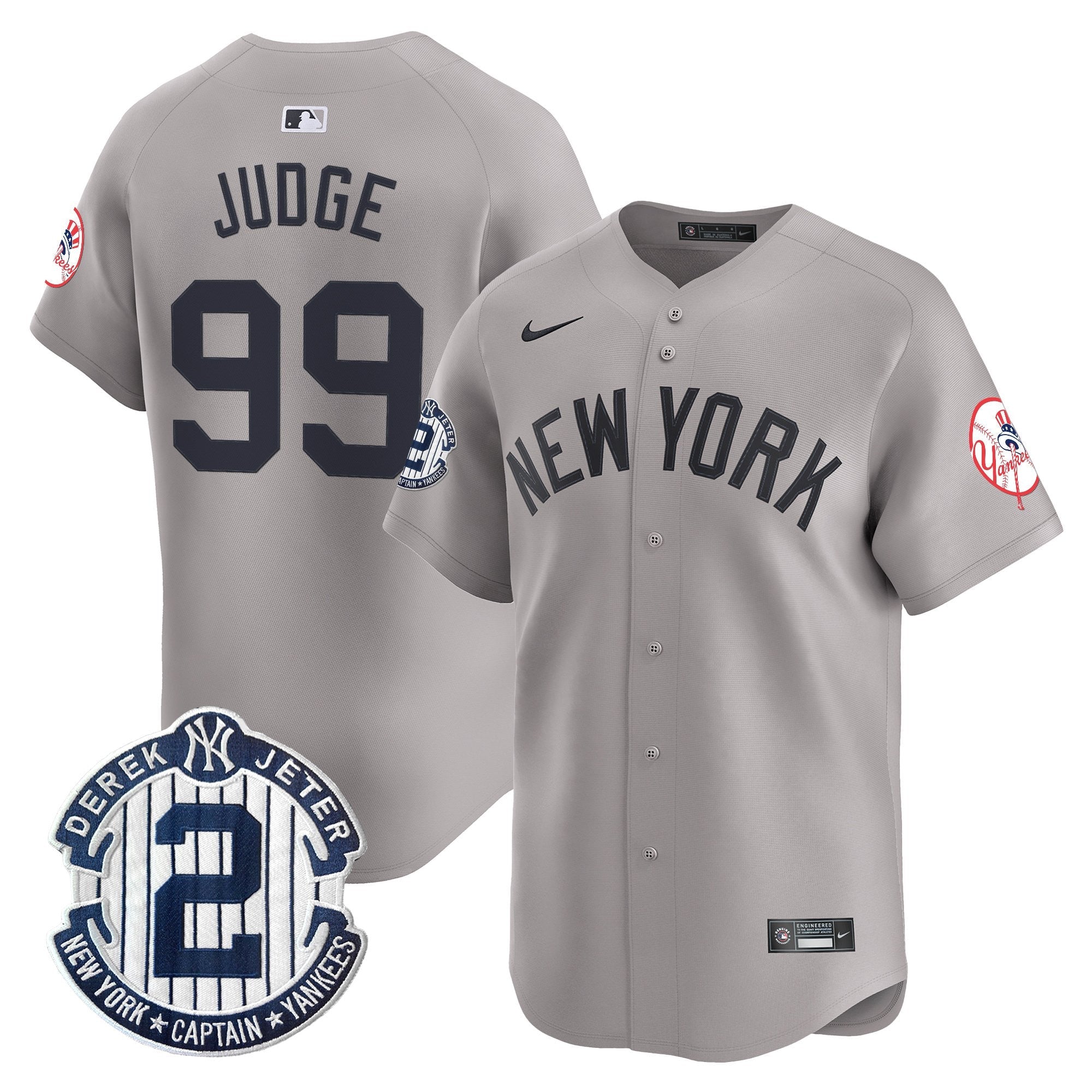 Men’s New York Throwback Vapor Premier Limited Jersey – Derek Jeter Patch