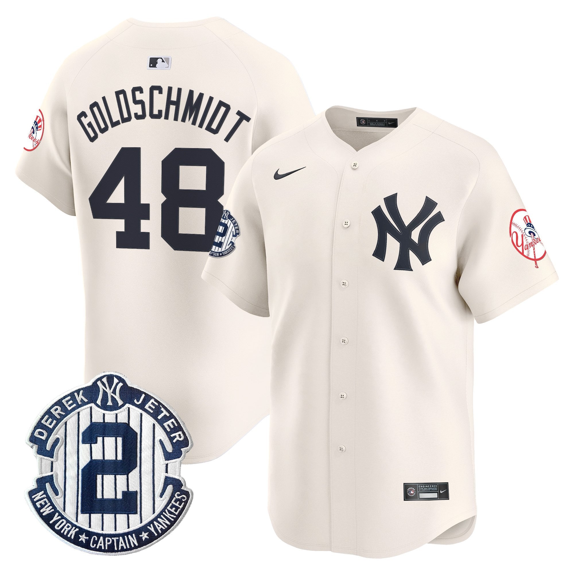 Men’s New York Throwback Vapor Premier Limited Jersey – Derek Jeter Patch