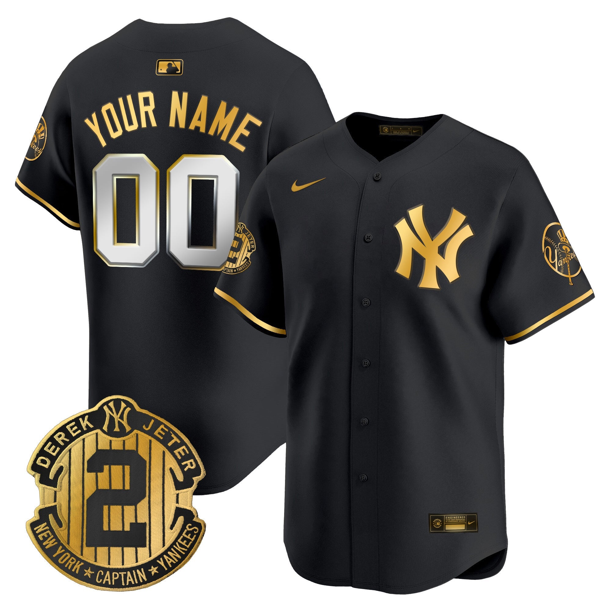 New York Throwback Vapor Premier Limited Custom Jersey – Derek Jeter Patch