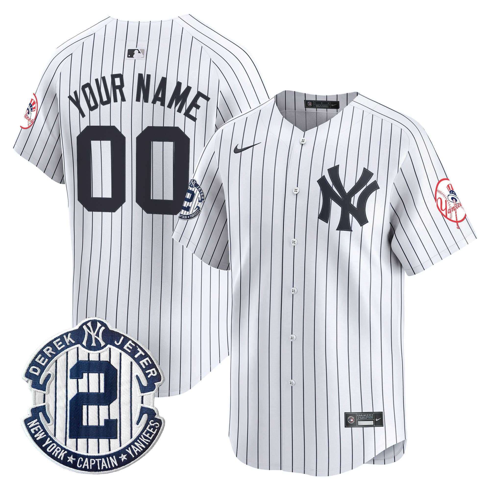 New York Throwback Vapor Premier Limited Custom Jersey – Derek Jeter Patch