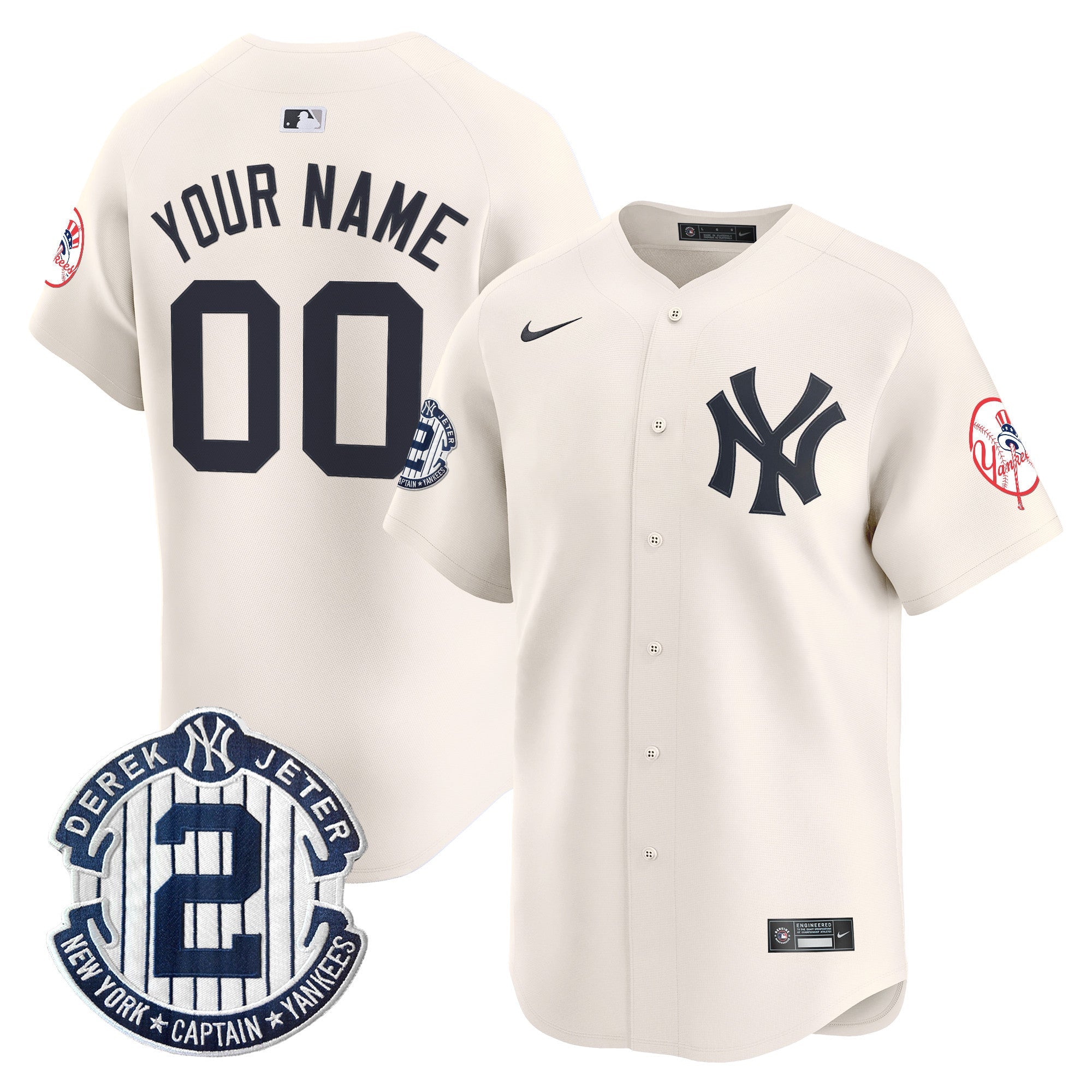 New York Throwback Vapor Premier Limited Custom Jersey – Derek Jeter Patch